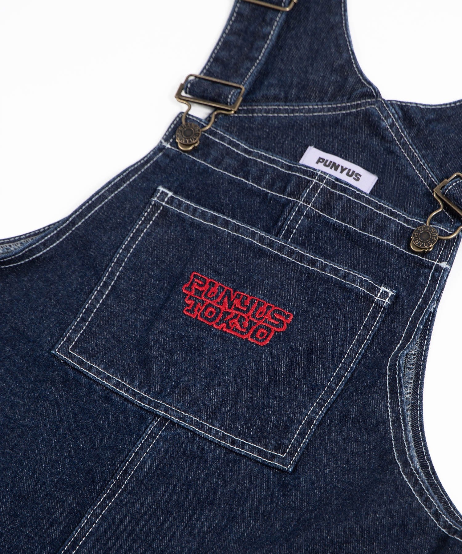 ロゴ刺繍デニムオーバーオール - Image 18