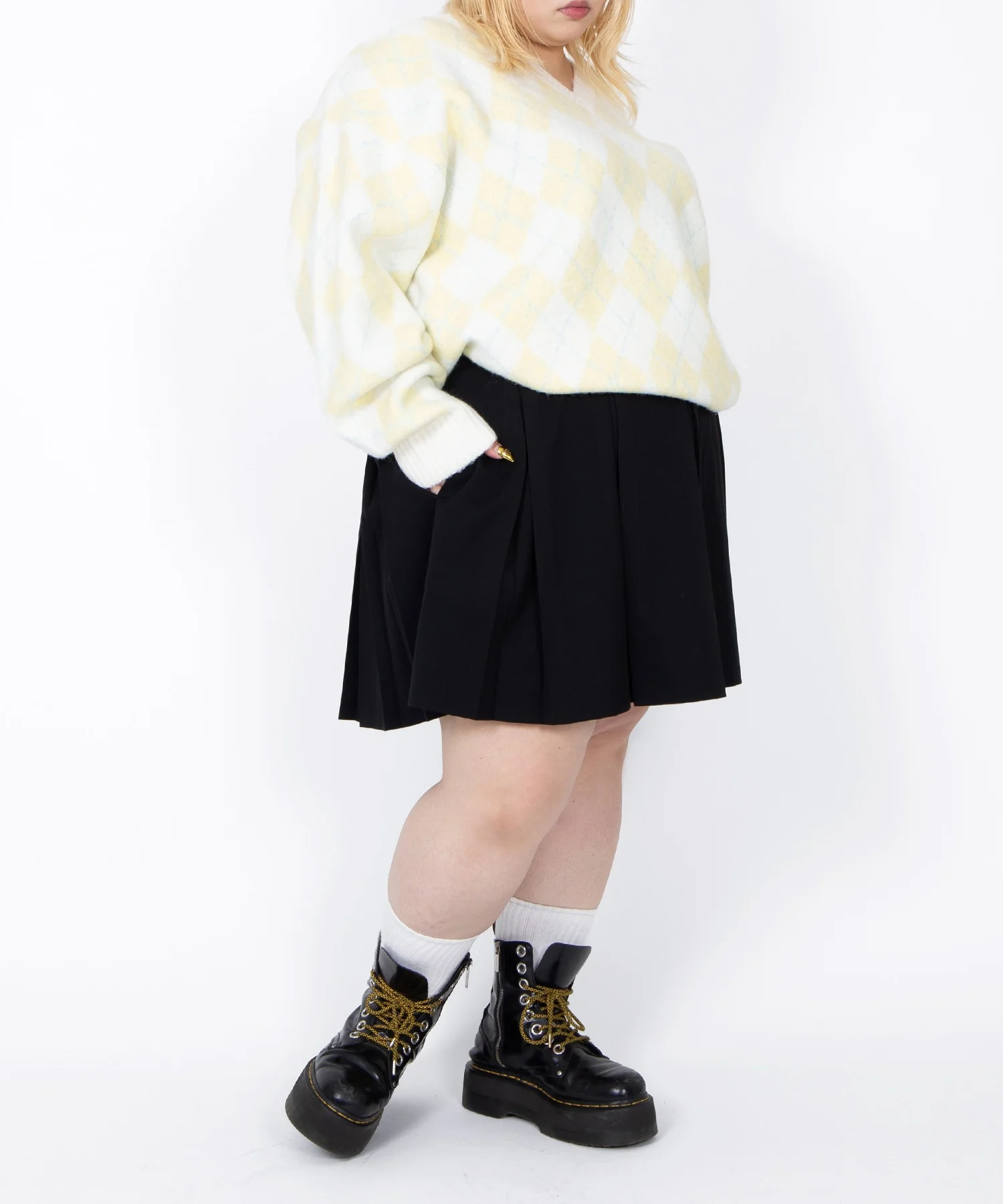 ボックスプリーツミニスカート - Image 12