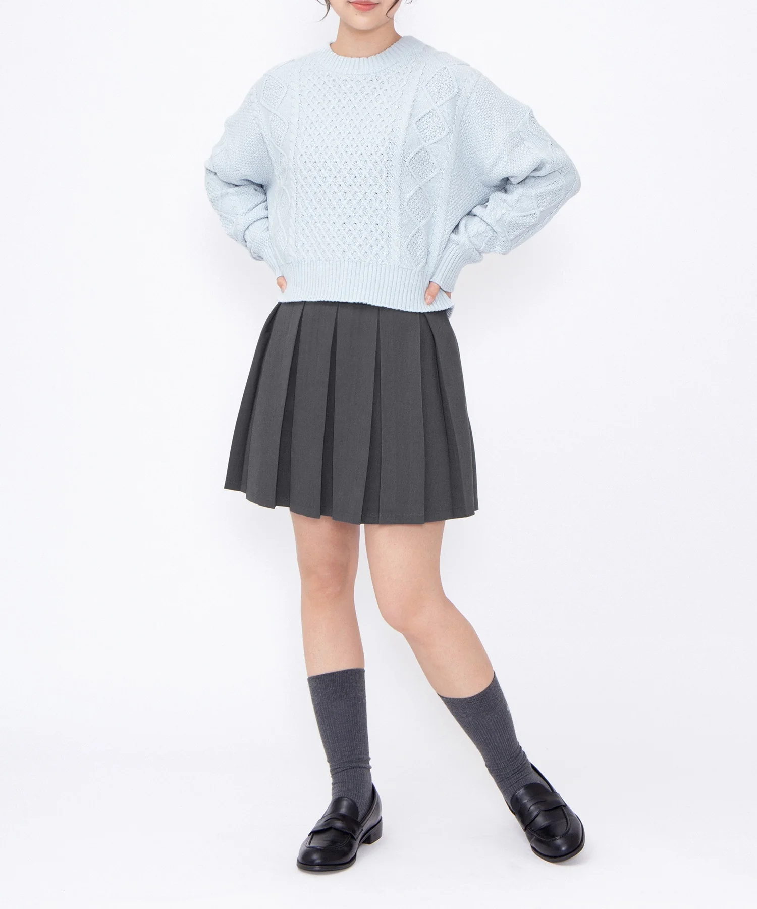 ボックスプリーツミニスカート - Image 6
