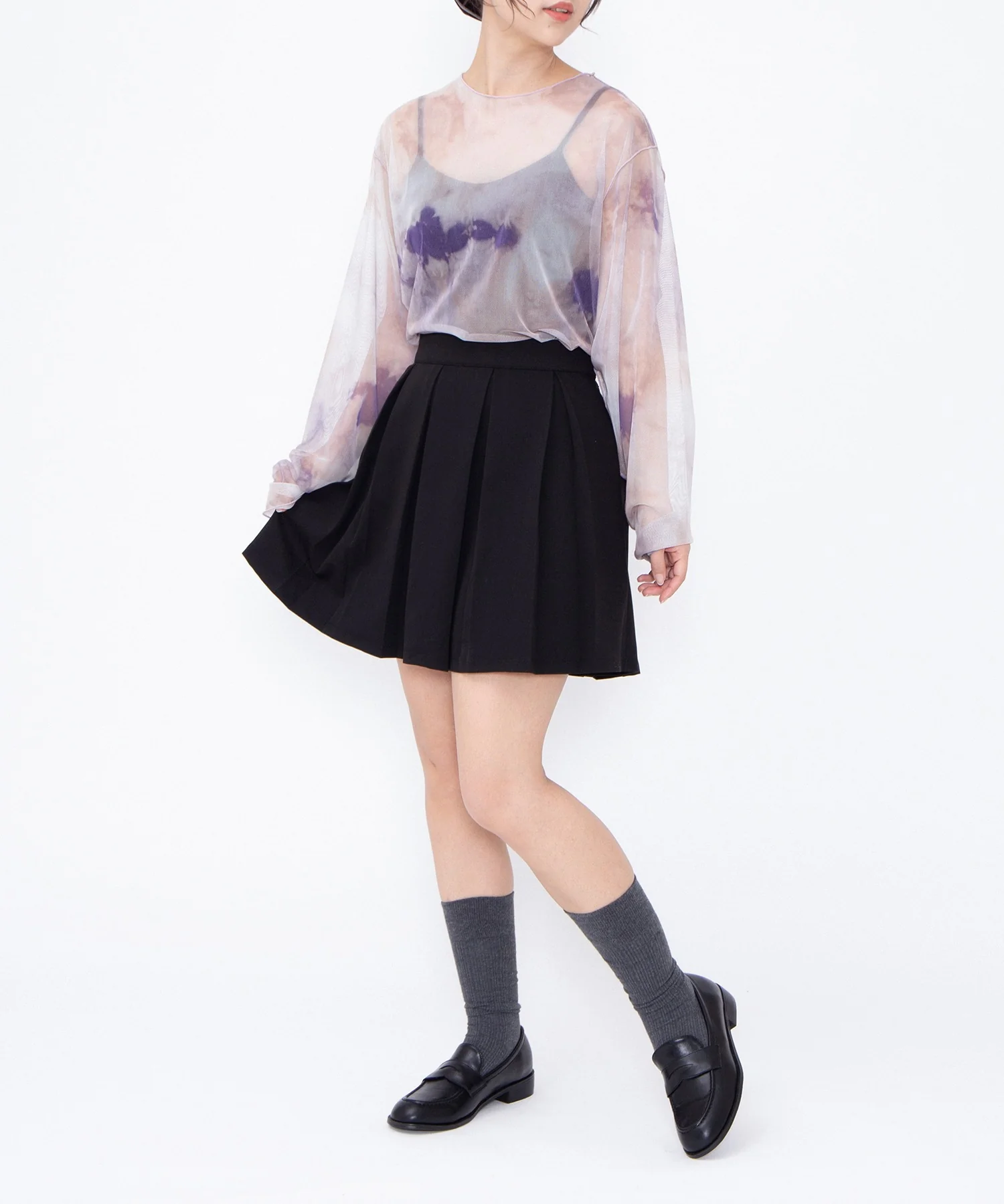 ボックスプリーツミニスカート - Image 8