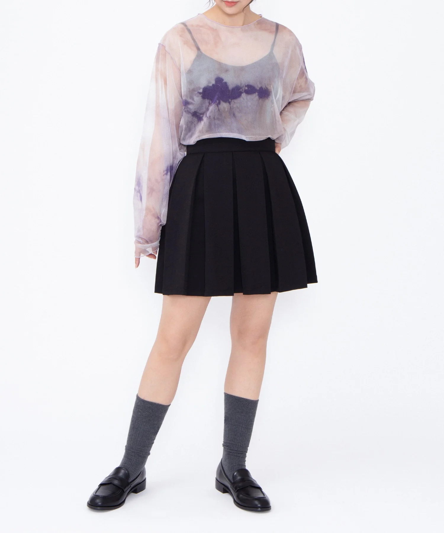 ボックスプリーツミニスカート - Image 9