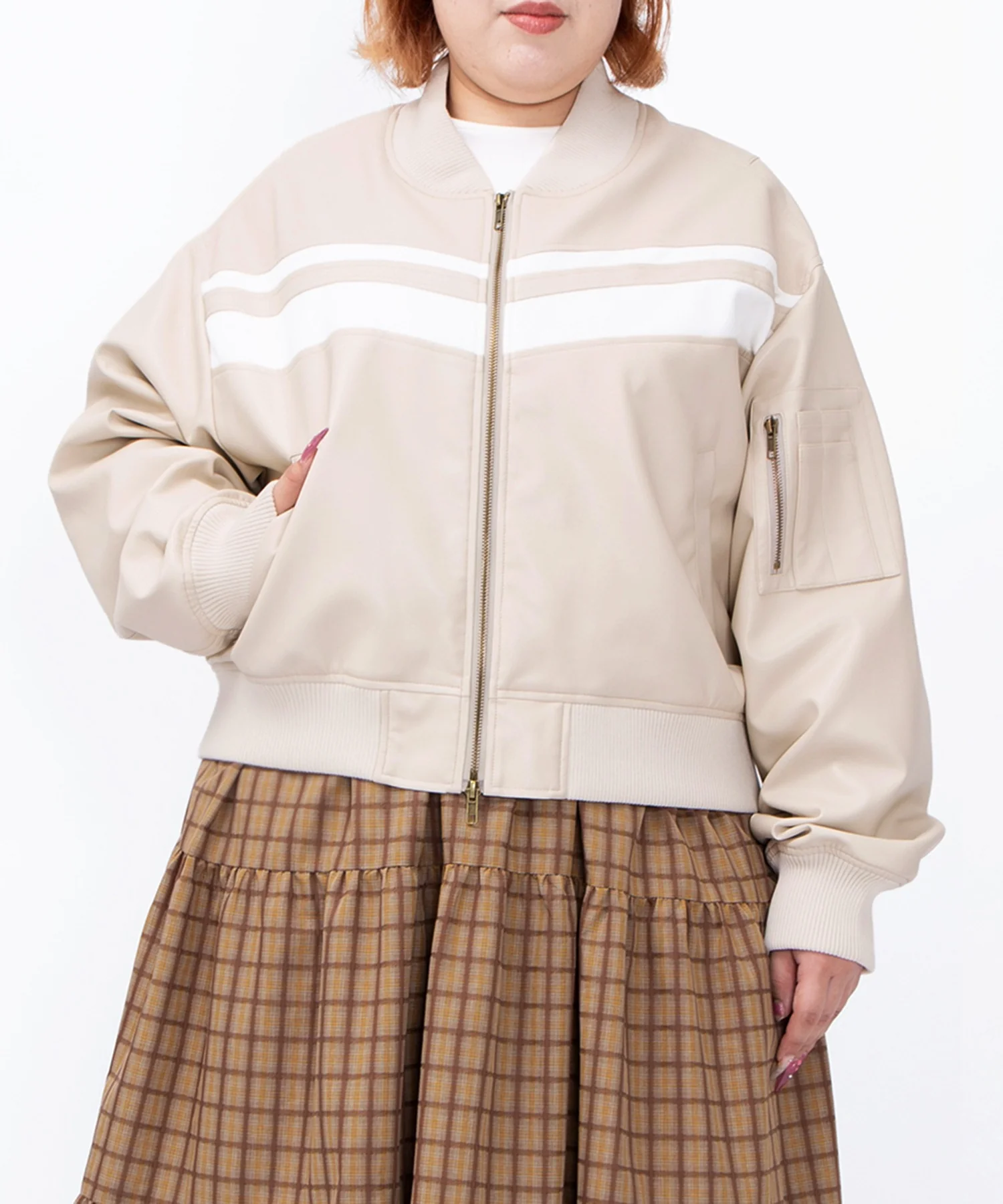 合皮ラインブルゾン - Image 9