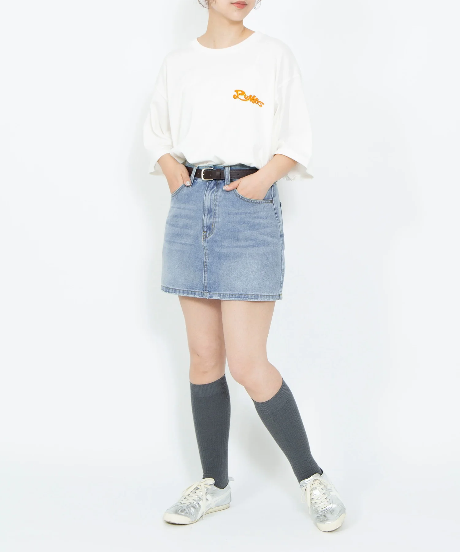 台形デニムミニスカート - Image 14