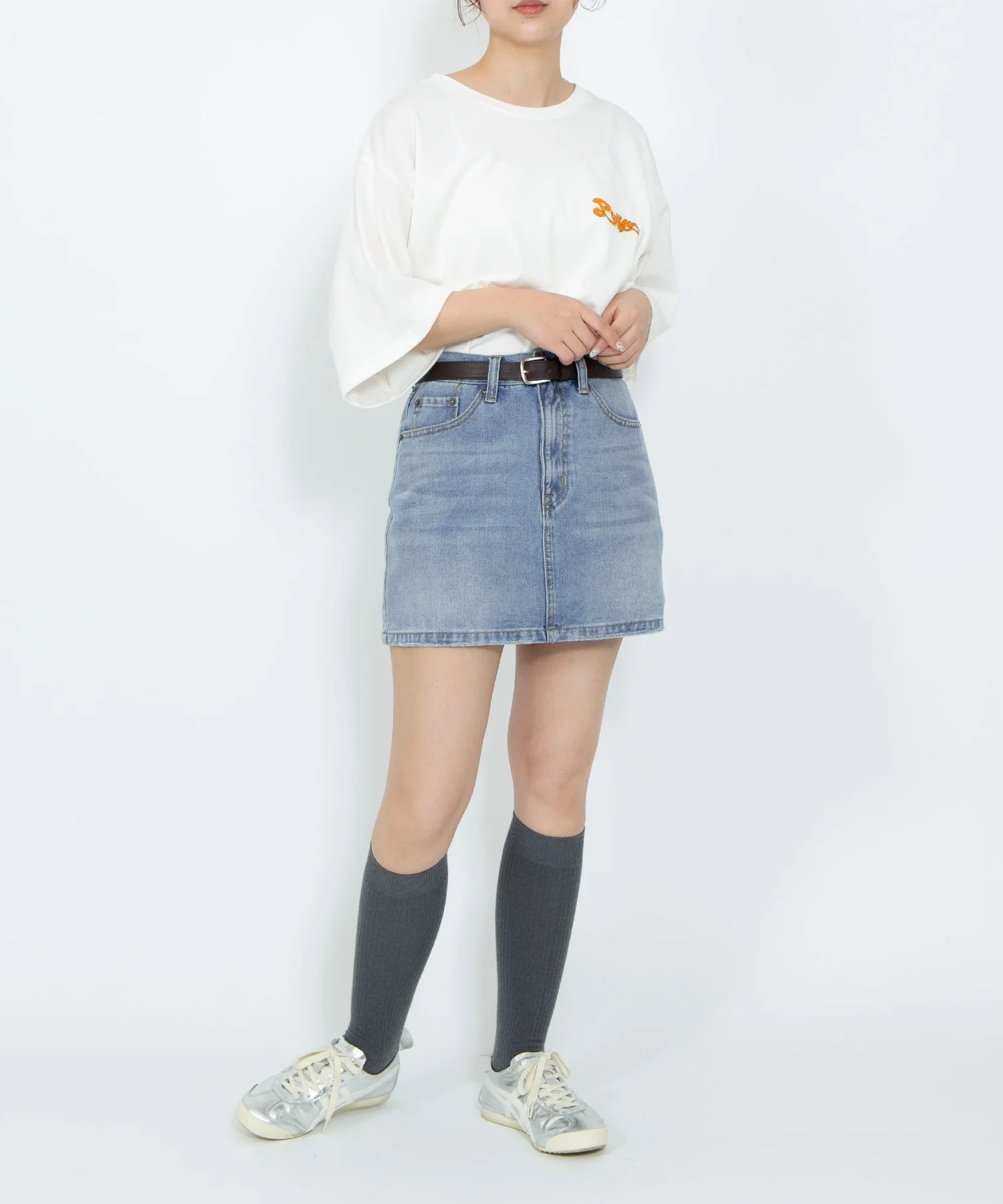 台形デニムミニスカート - Image 15