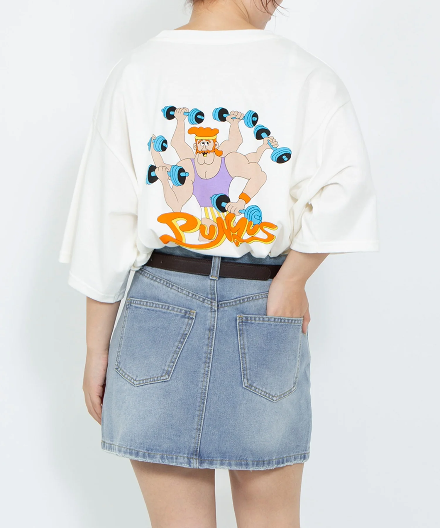 台形デニムミニスカート - Image 17