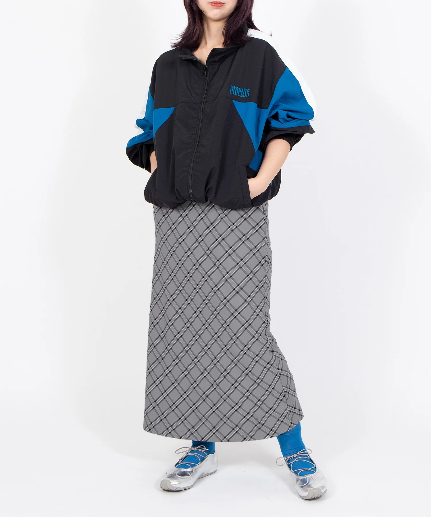 チェック柄ロングスカート - Image 13