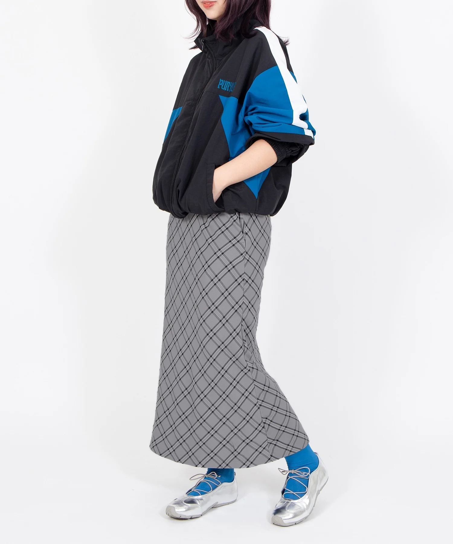 チェック柄ロングスカート - Image 15