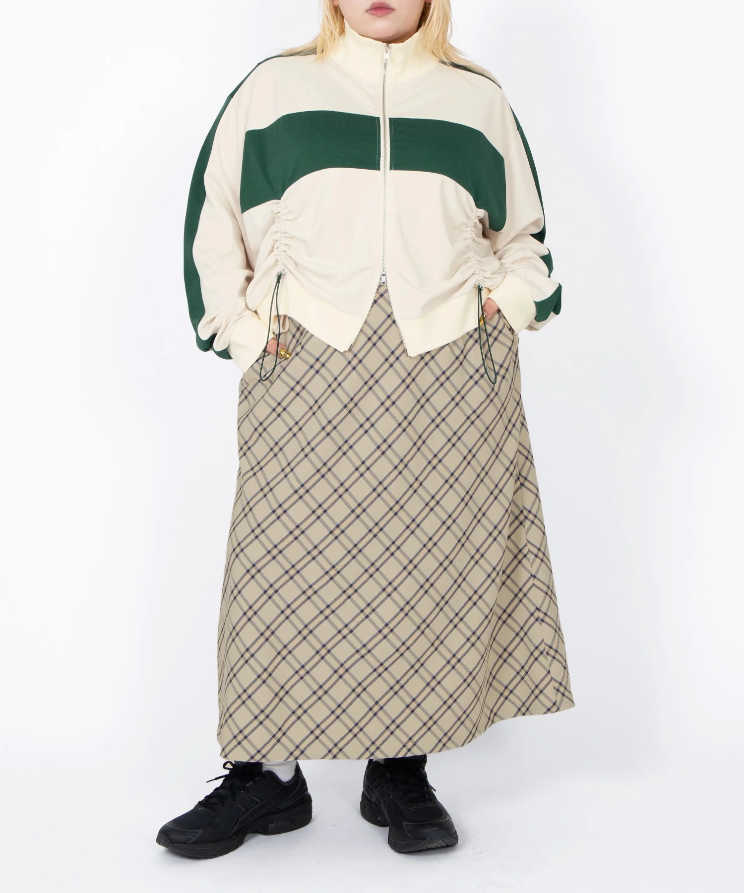チェック柄ロングスカート - Image 6