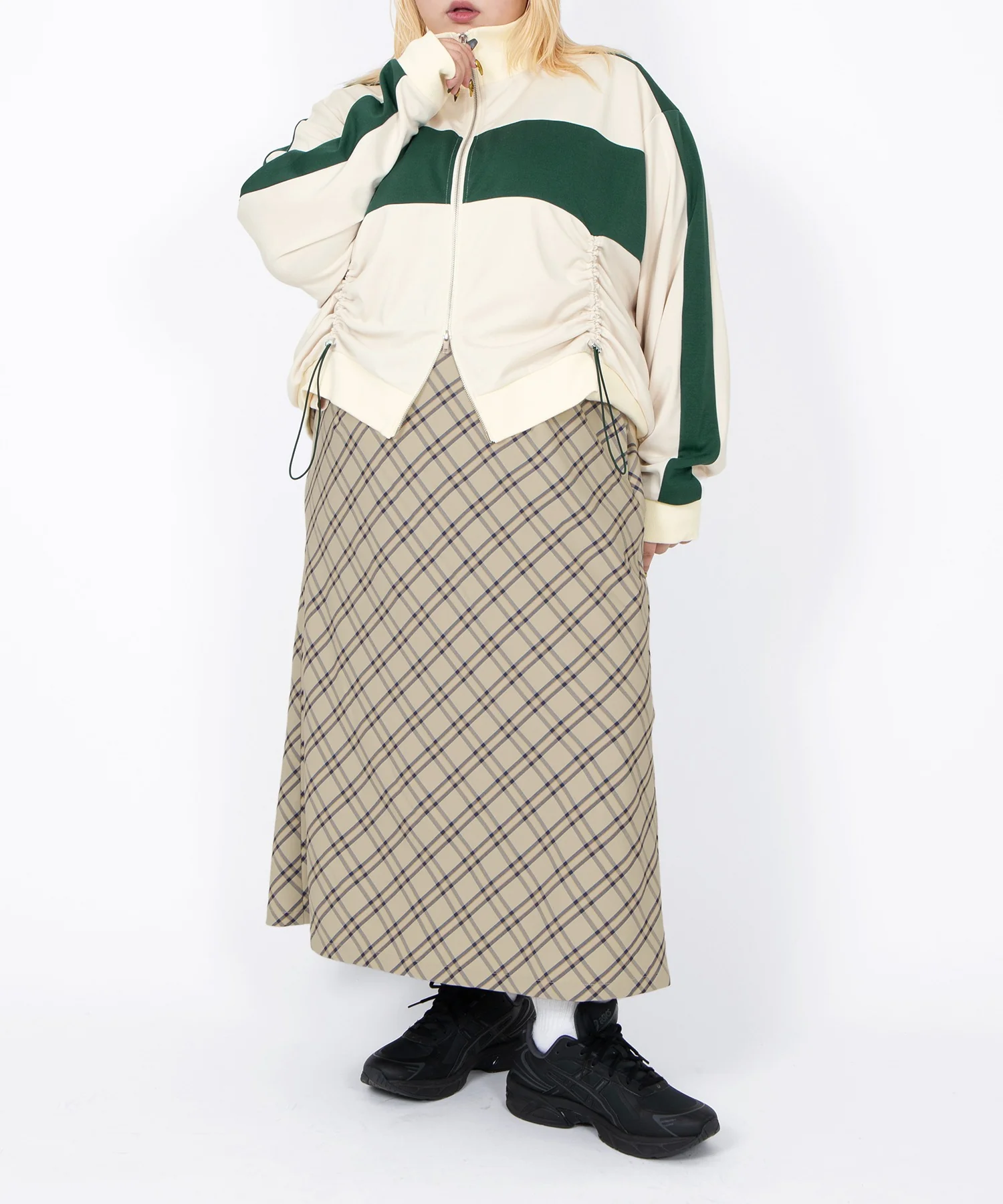 チェック柄ロングスカート - Image 7