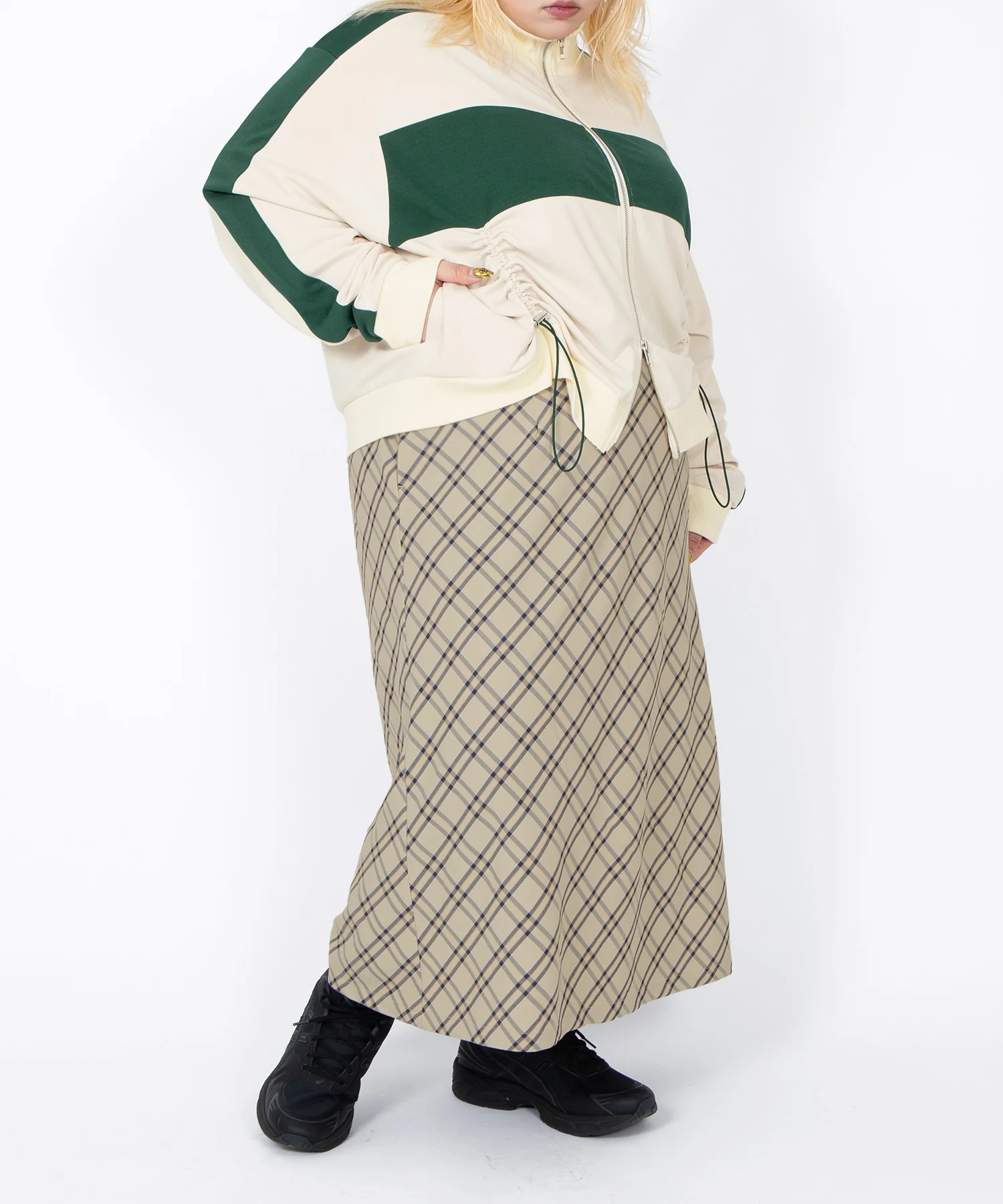 チェック柄ロングスカート - Image 8