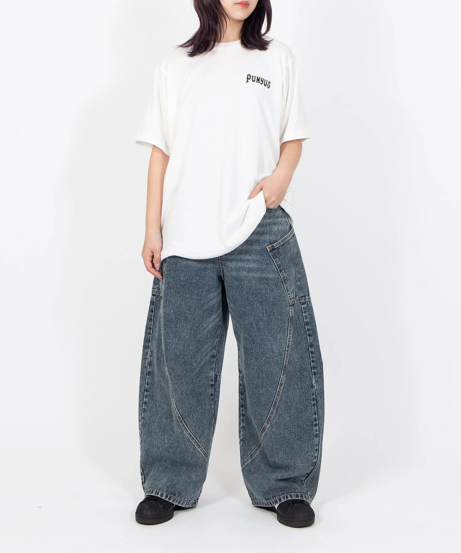 サイドポケットバレルデニムパンツ - Image 4