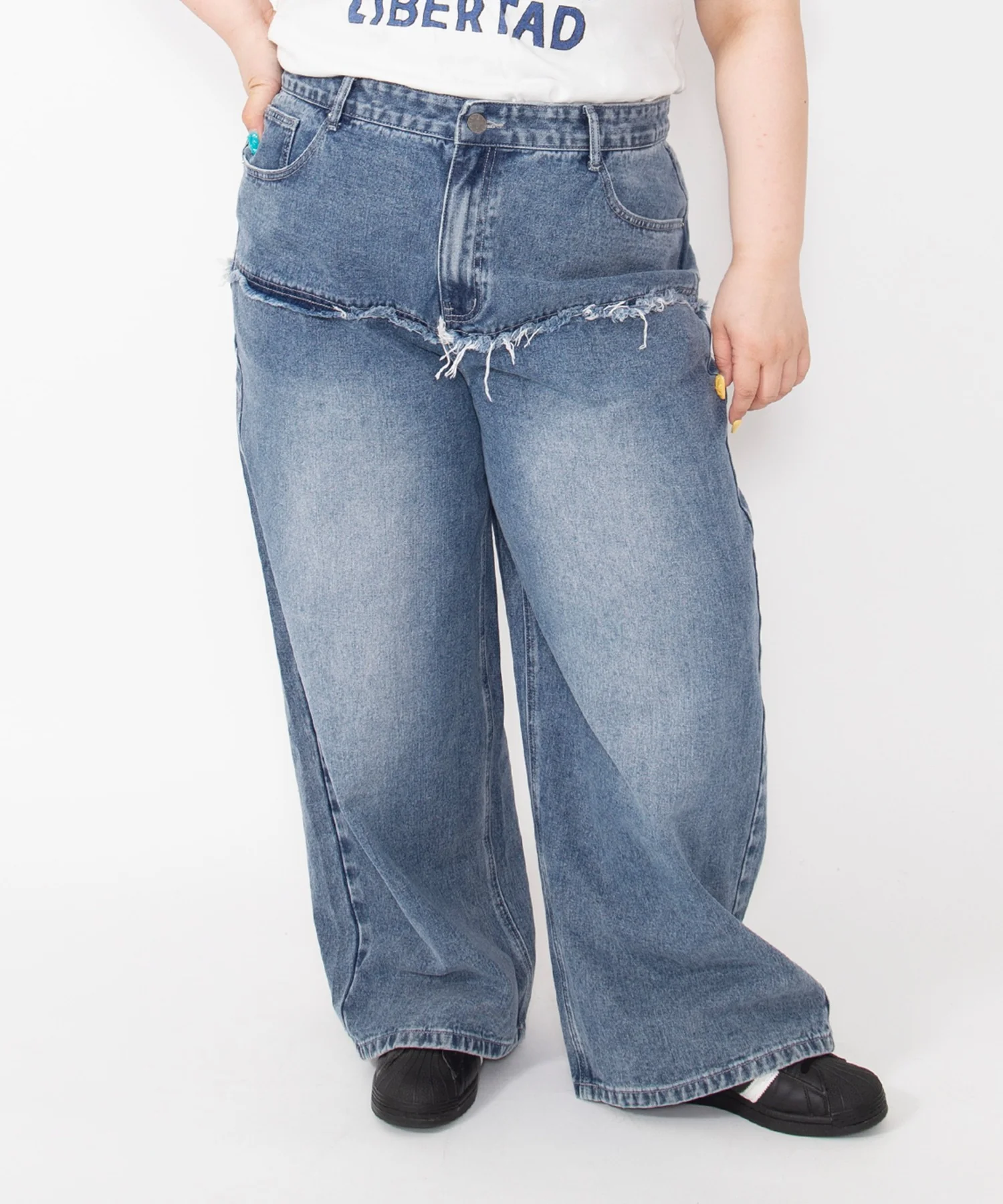 レイヤード風デニムパンツ - Image 3