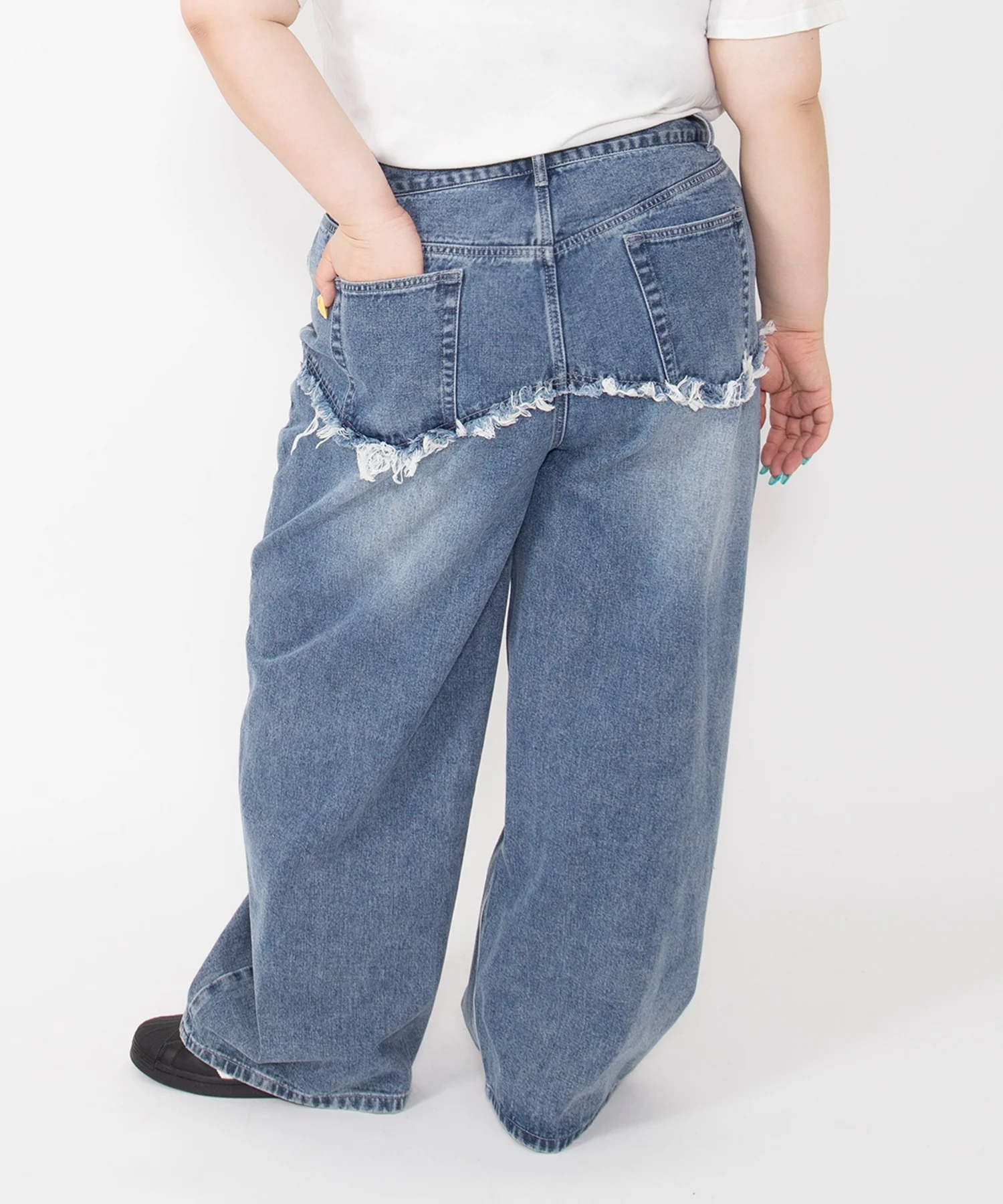 レイヤード風デニムパンツ - Image 4