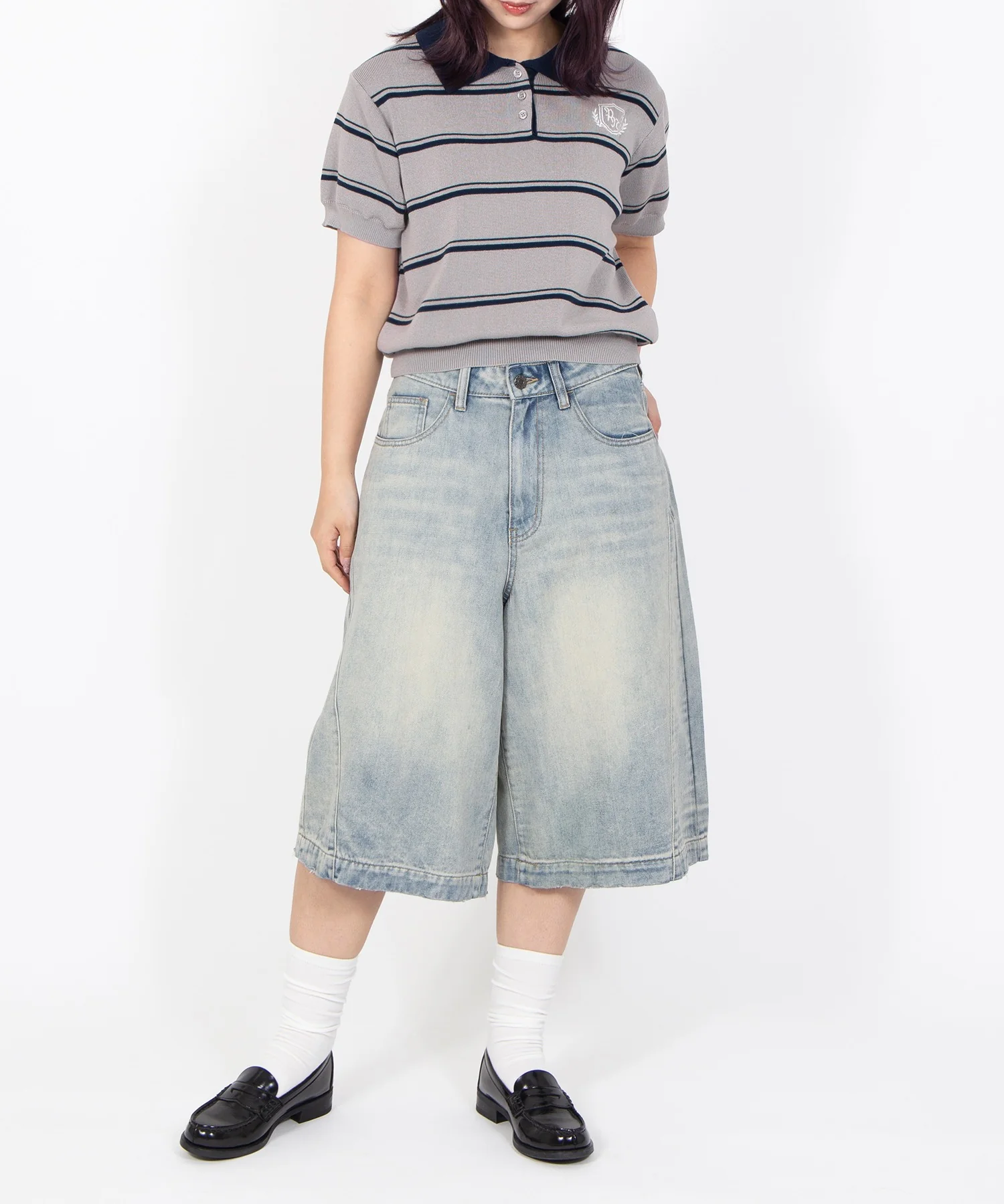 デザインデニムハーフパンツ - Image 11