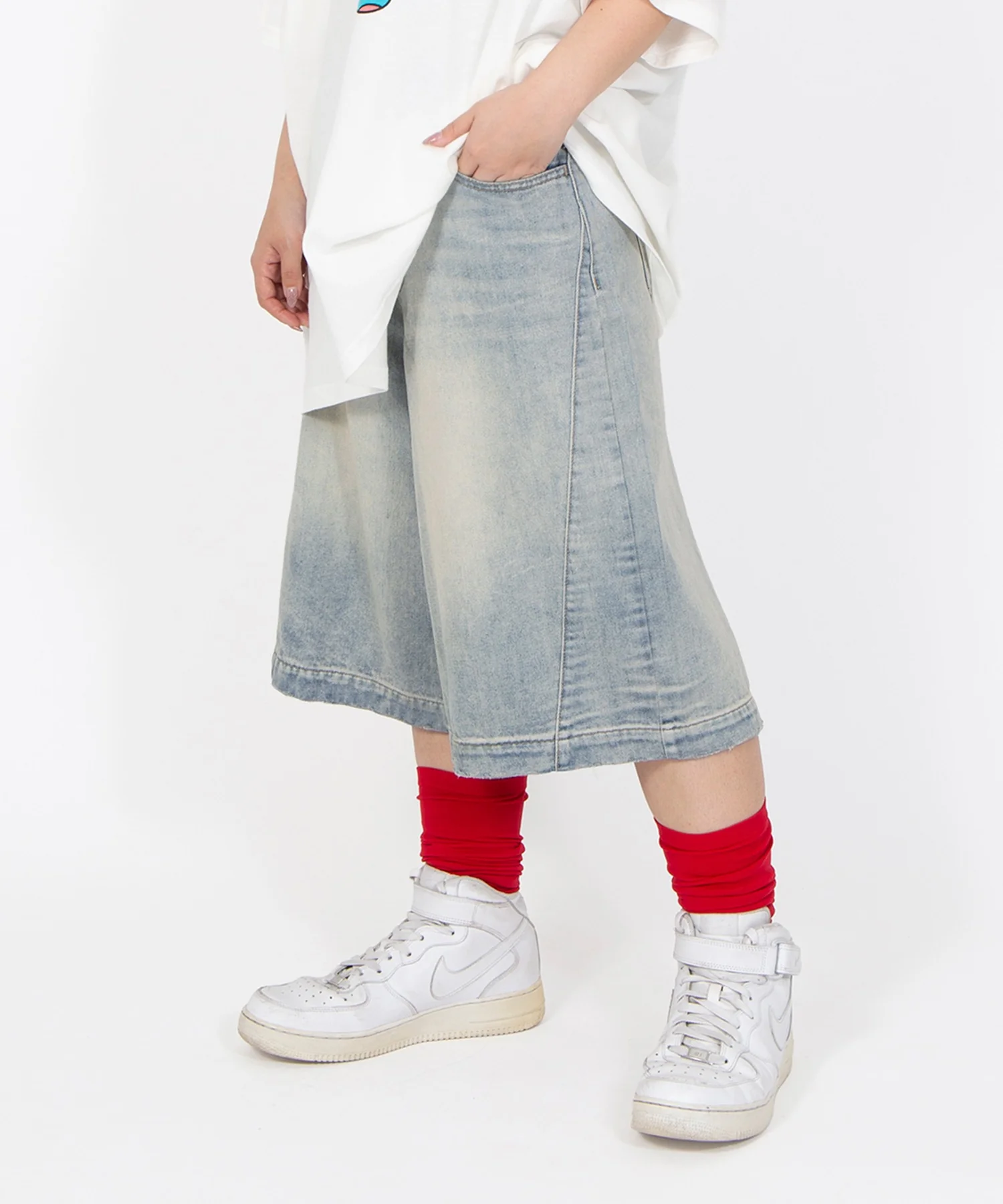 デザインデニムハーフパンツ - Image 14