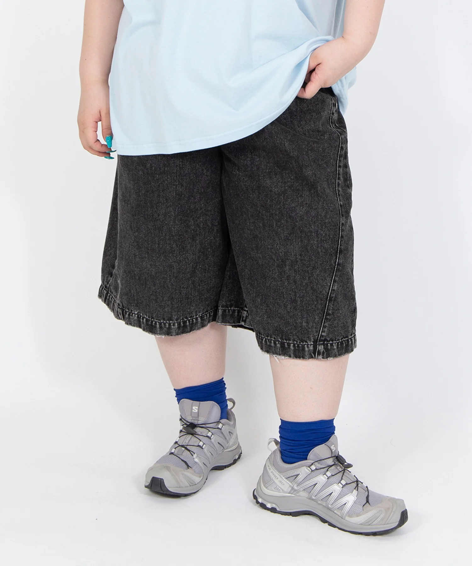 デザインデニムハーフパンツ - Image 3