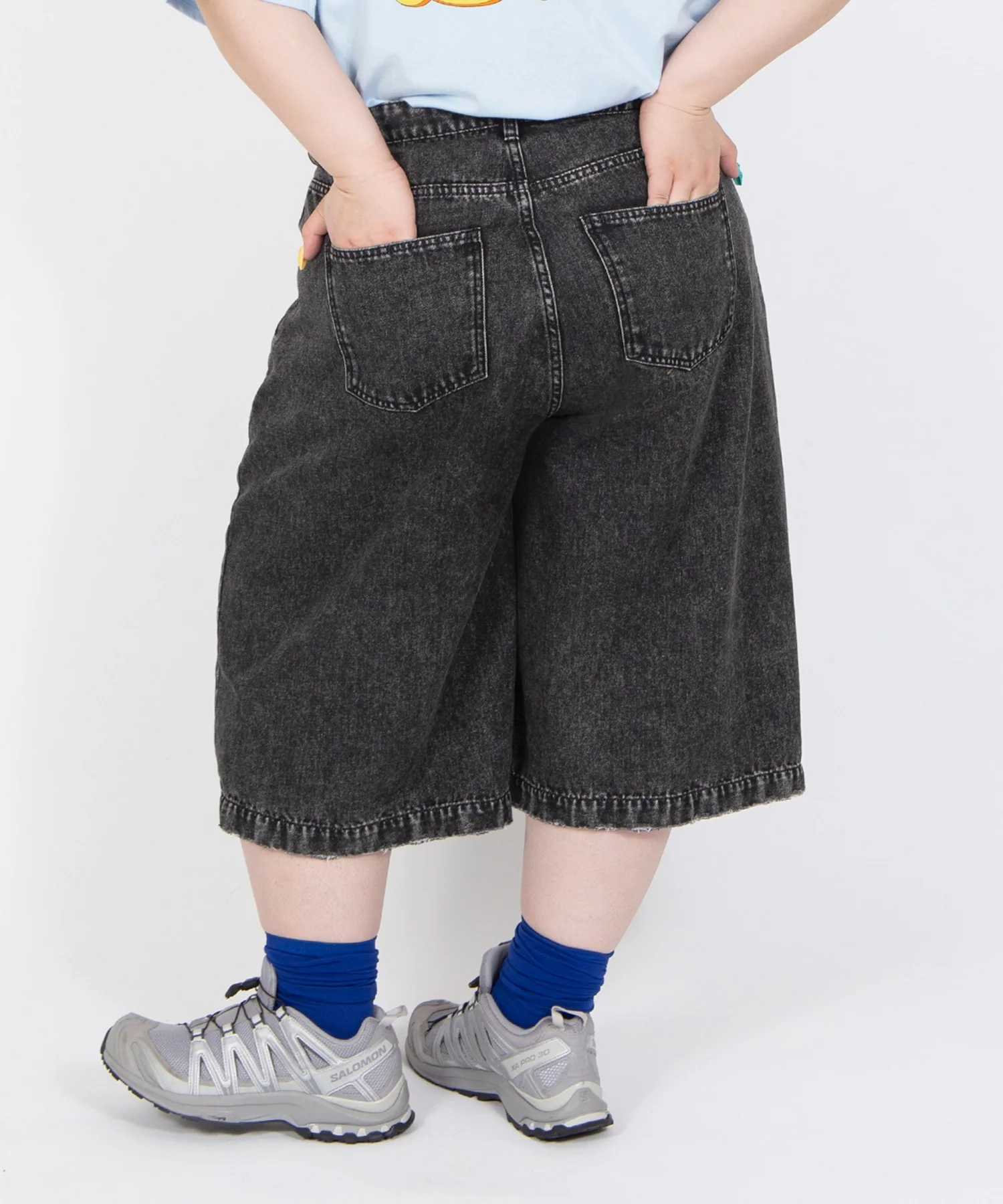 デザインデニムハーフパンツ - Image 4