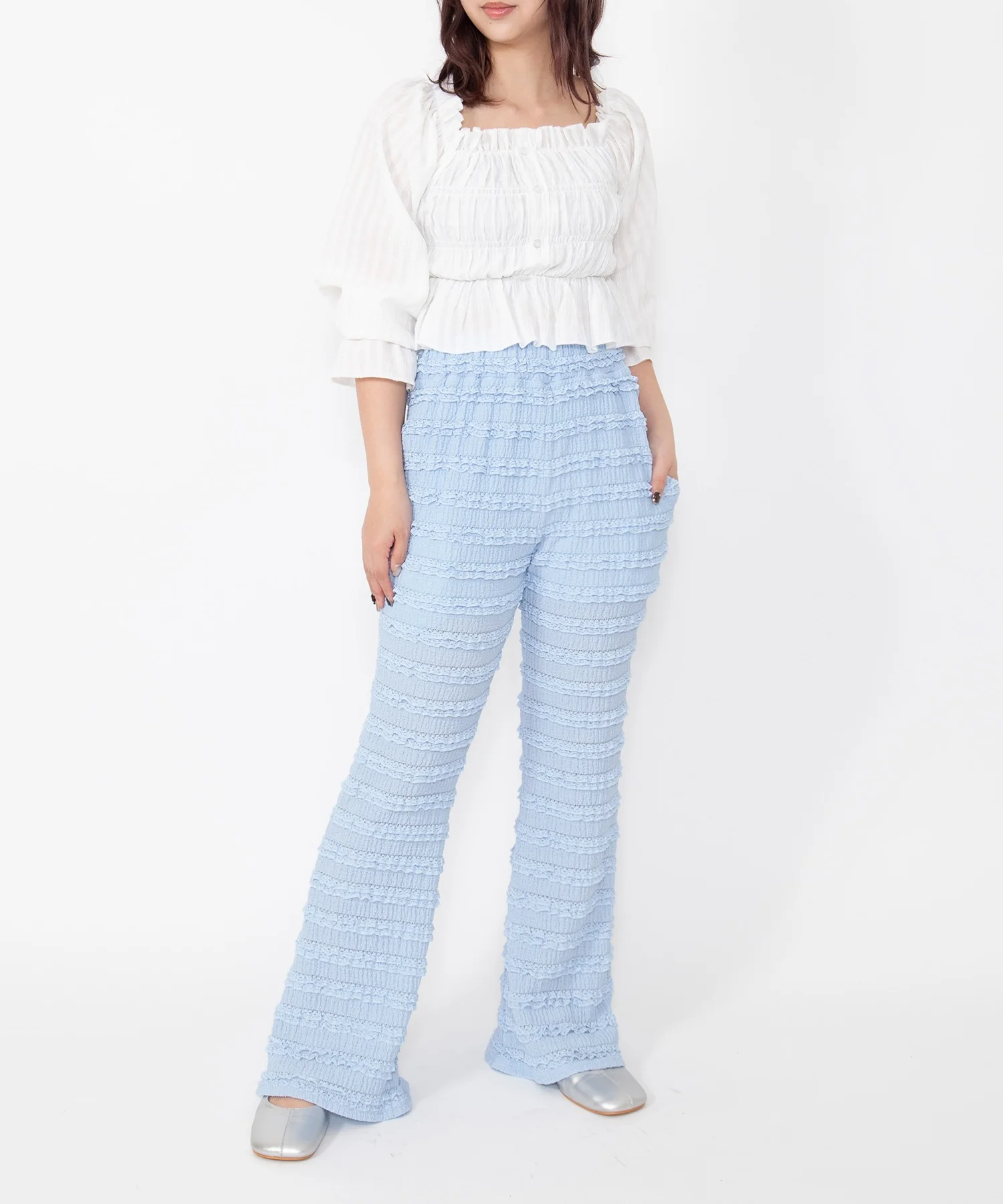 レースフリルフレアパンツ - Image 15
