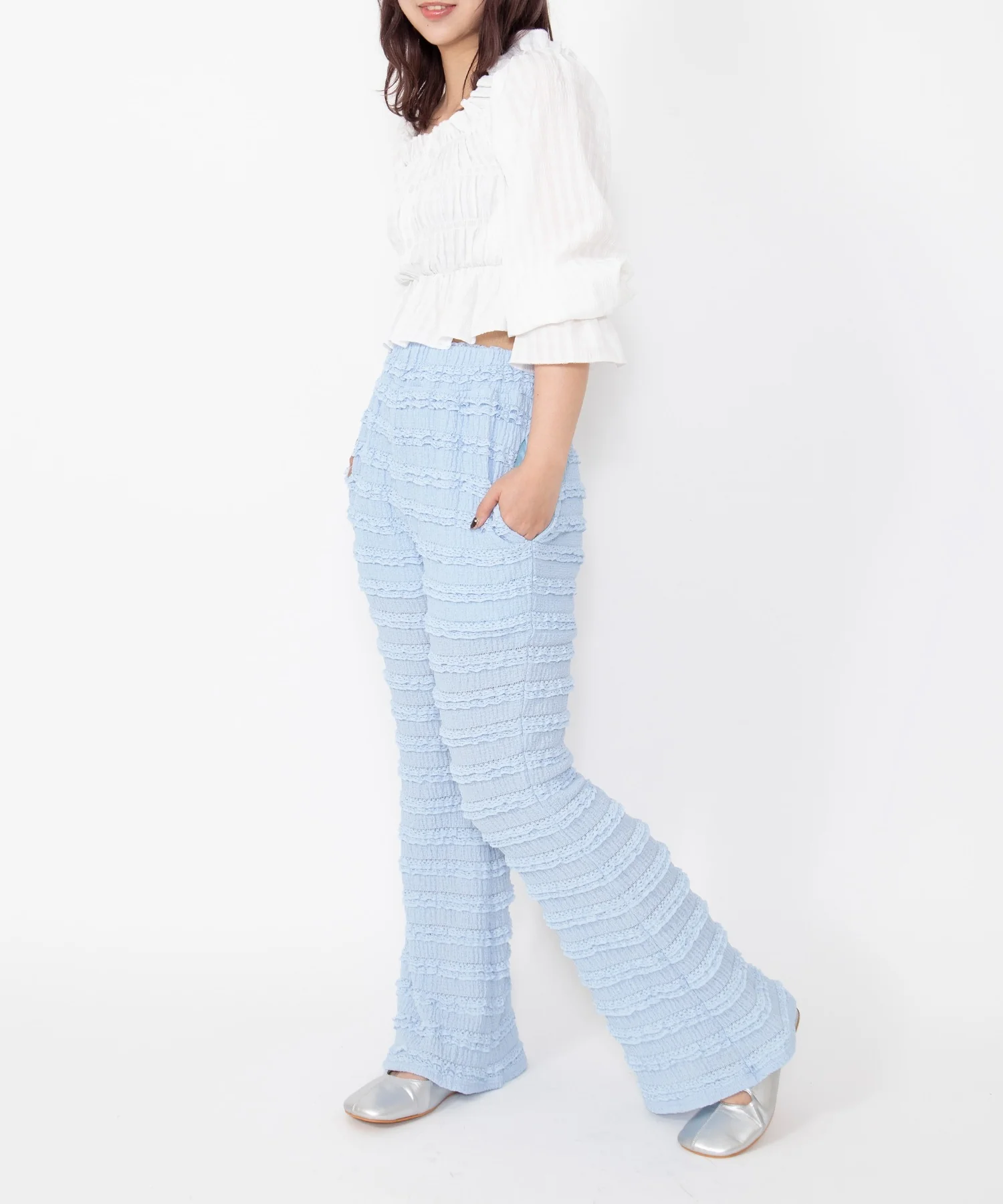 レースフリルフレアパンツ - Image 16