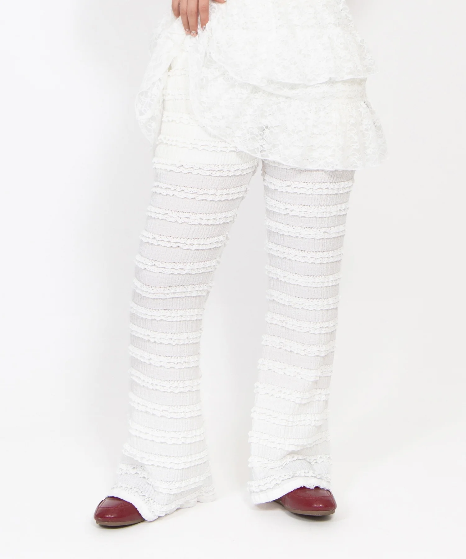 レースフリルフレアパンツ - Image 3