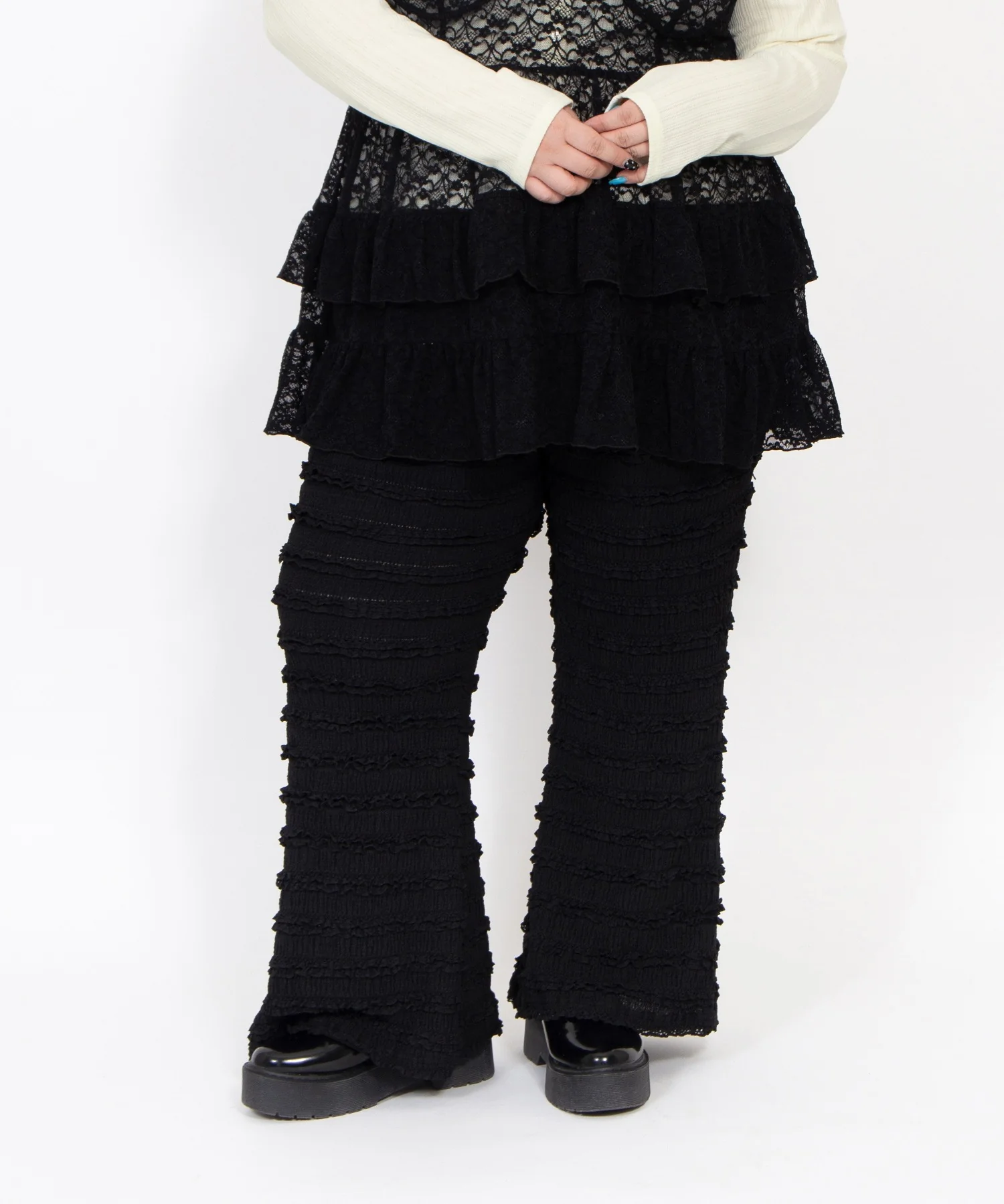 レースフリルフレアパンツ - Image 4