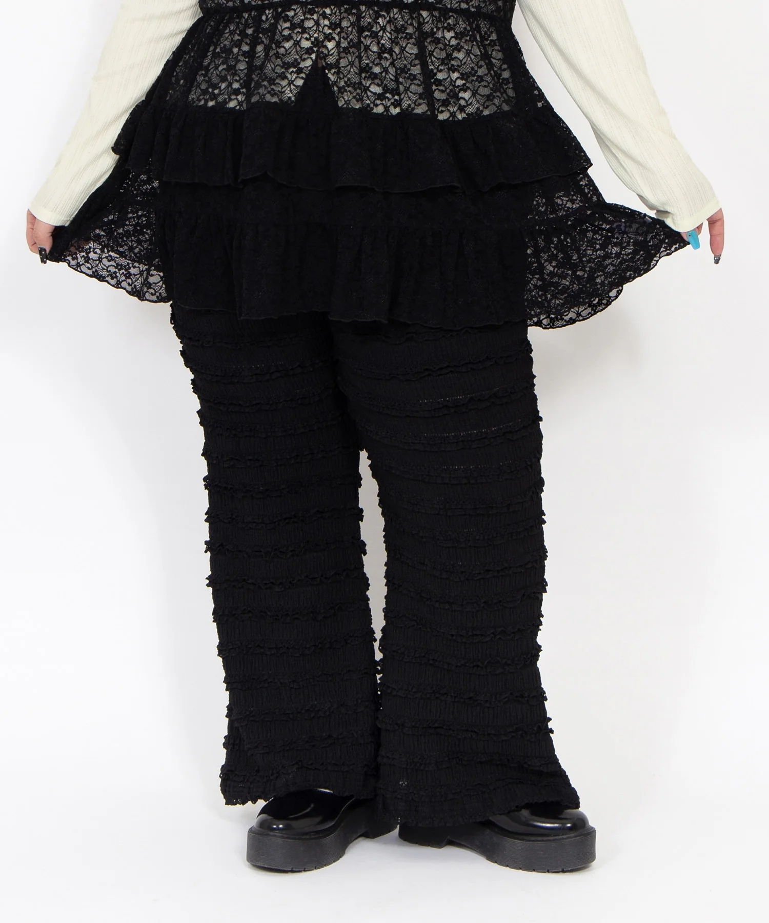 レースフリルフレアパンツ - Image 40
