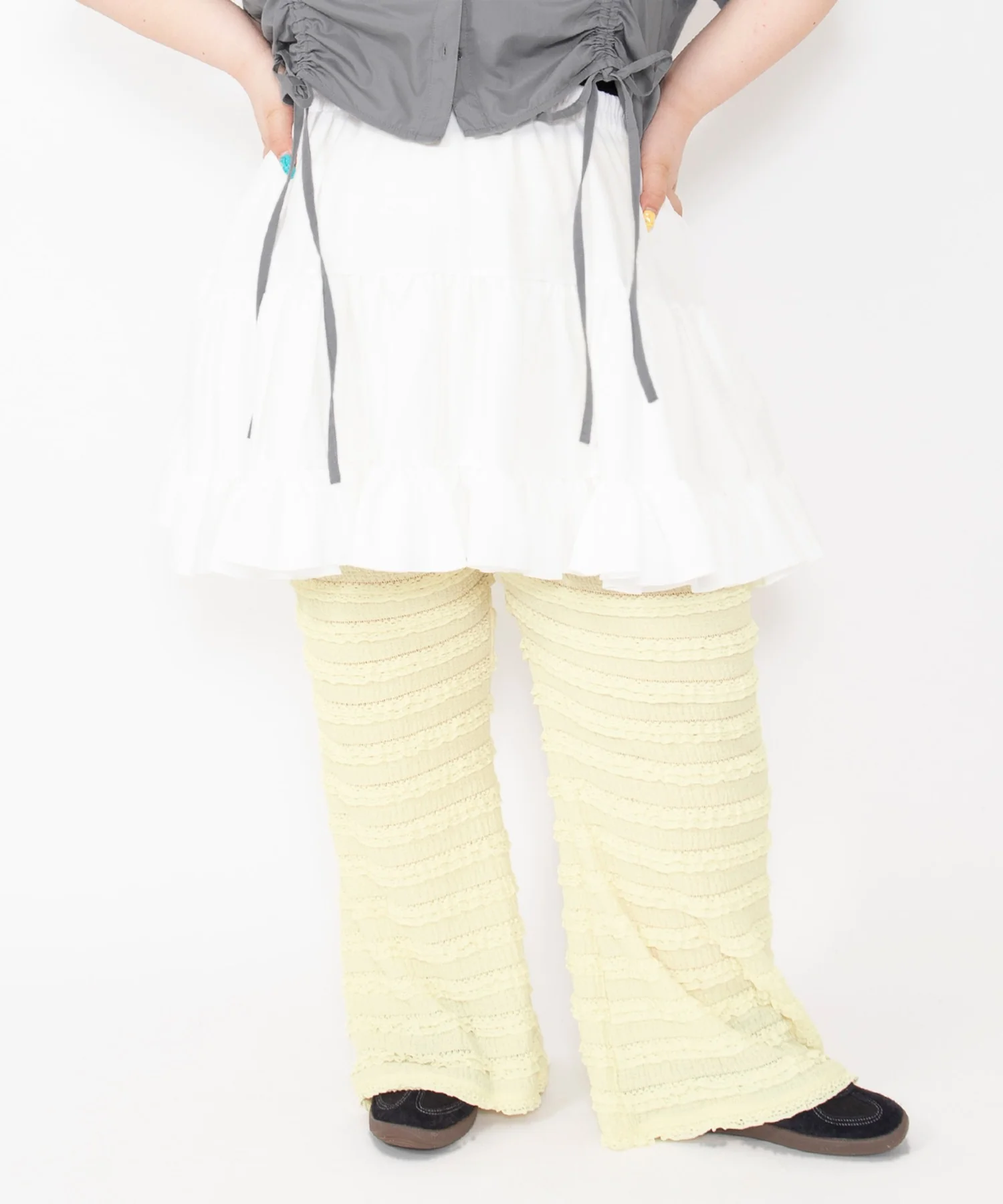 レースフリルフレアパンツ - Image 8