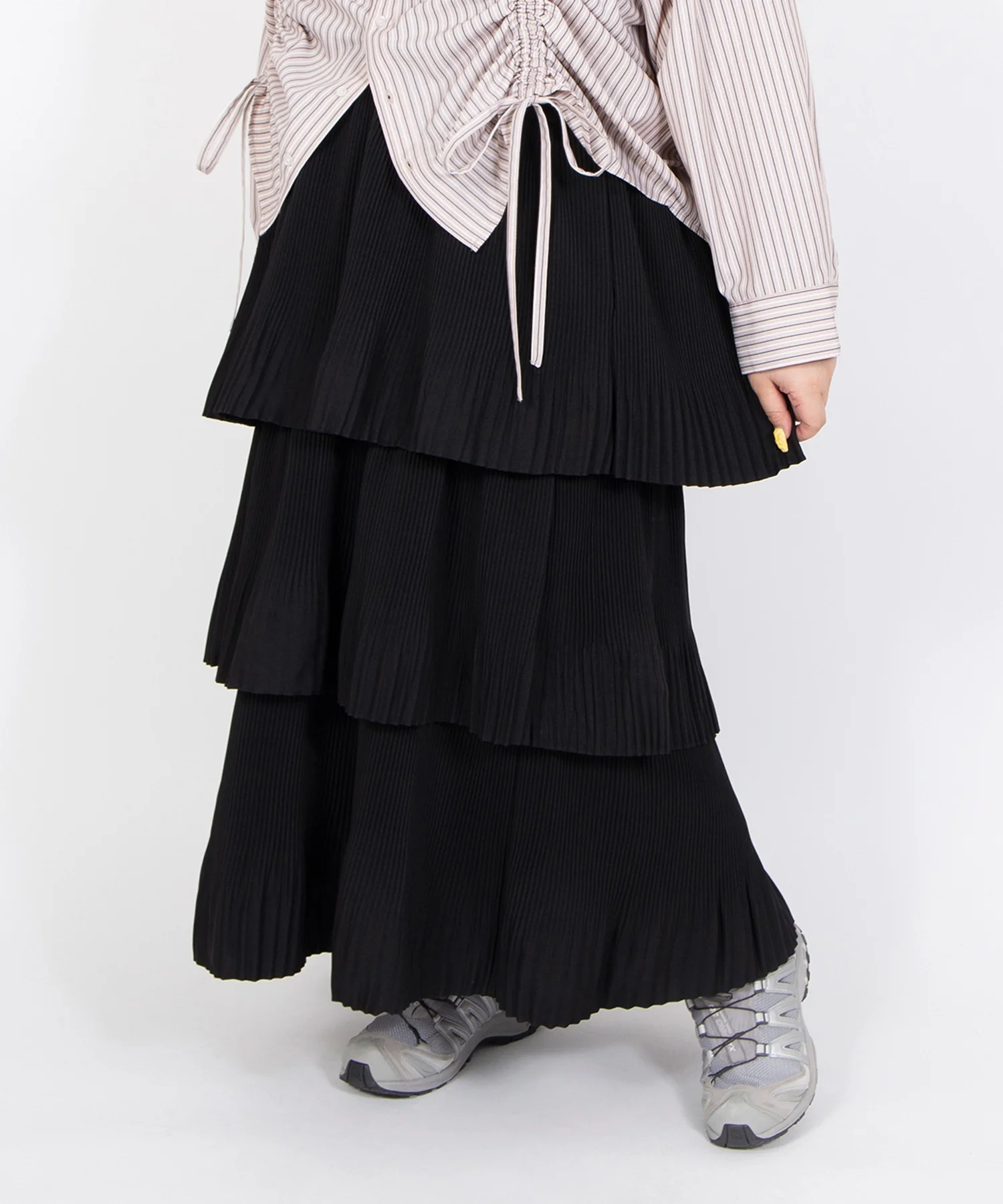 プリーツティアードロングスカート - Image 10