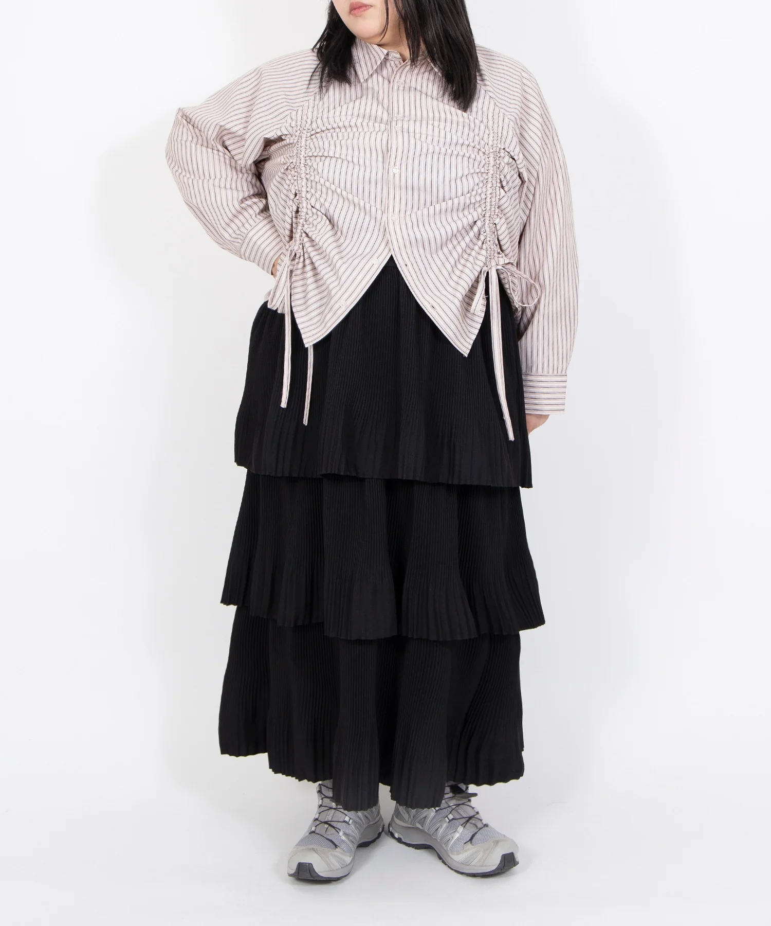 プリーツティアードロングスカート - Image 11