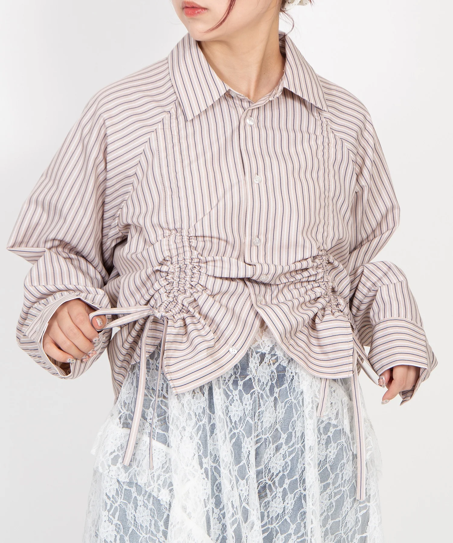 ドロストストライプシャツ - Image 13