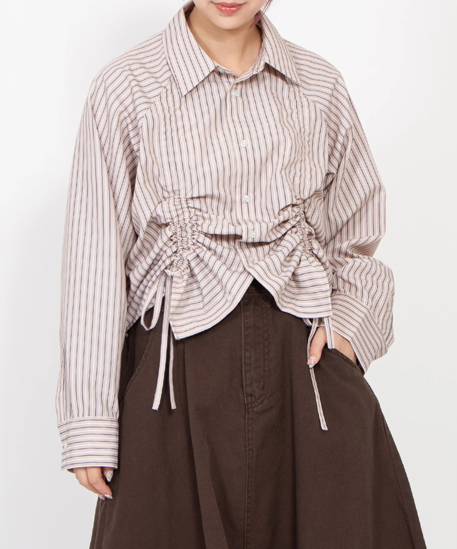 ドロストストライプシャツ - Image 16