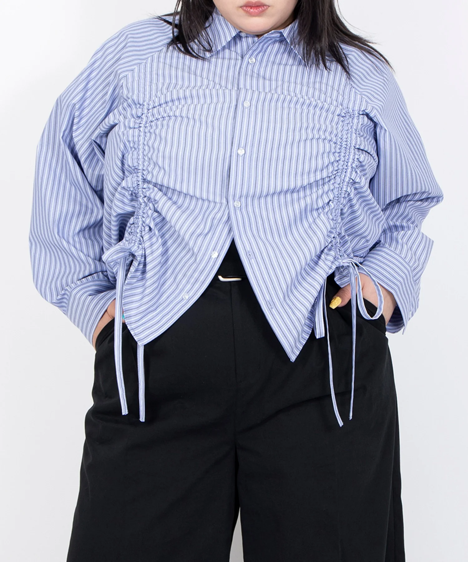 ドロストストライプシャツ - Image 9