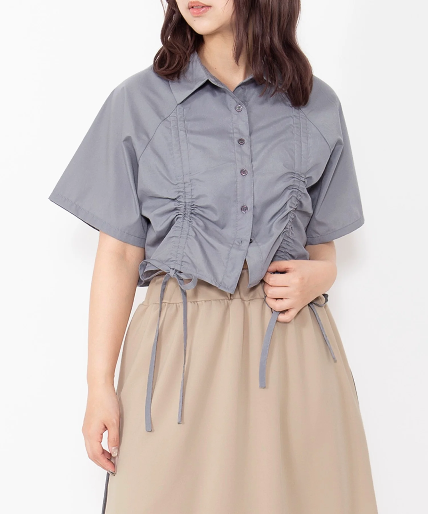 クロップド丈ドロストシャツ - Image 12