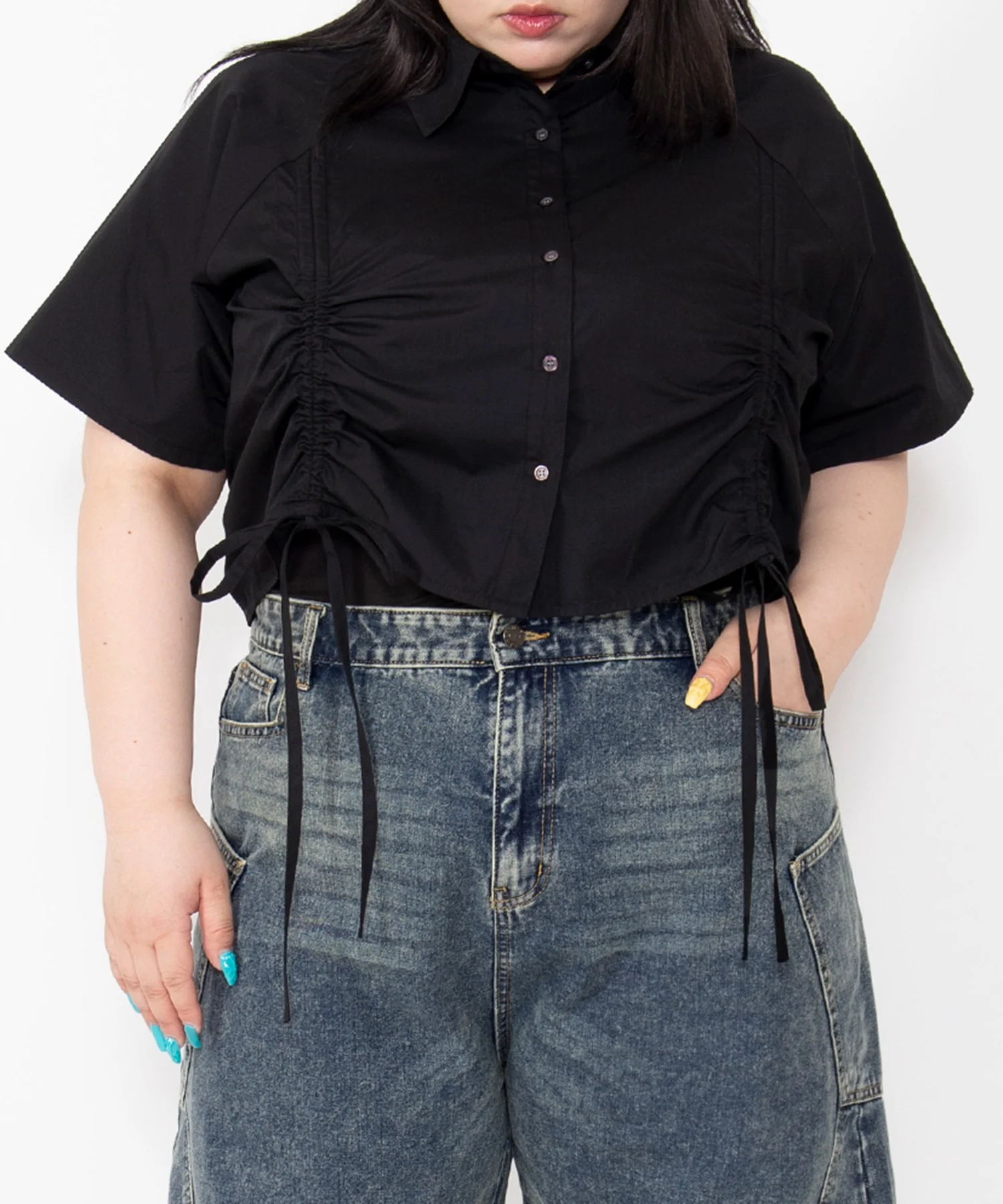 クロップド丈ドロストシャツ - Image 34