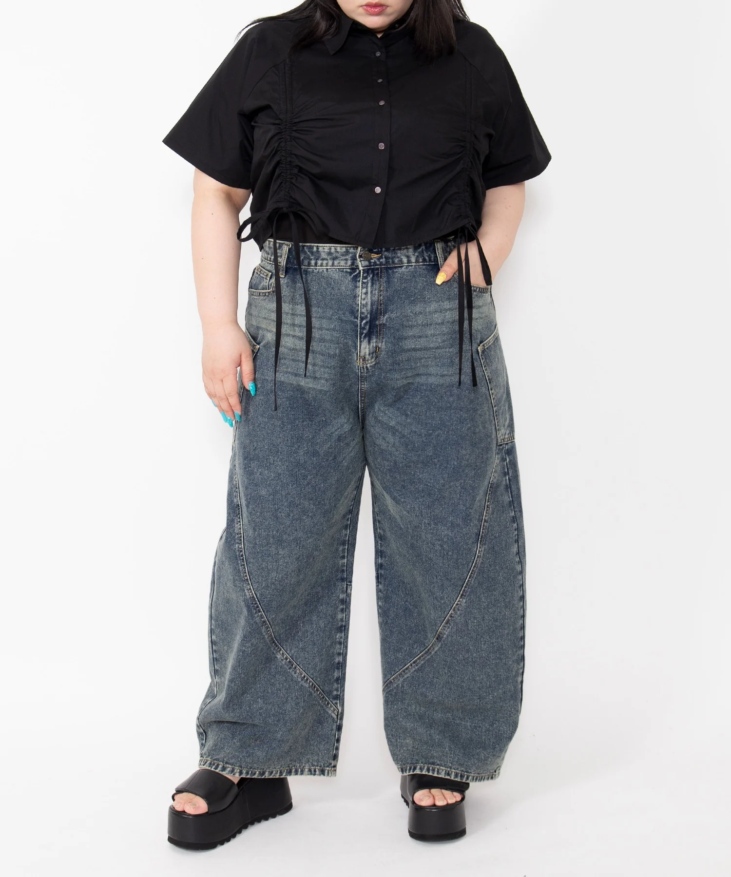 クロップド丈ドロストシャツ - Image 36