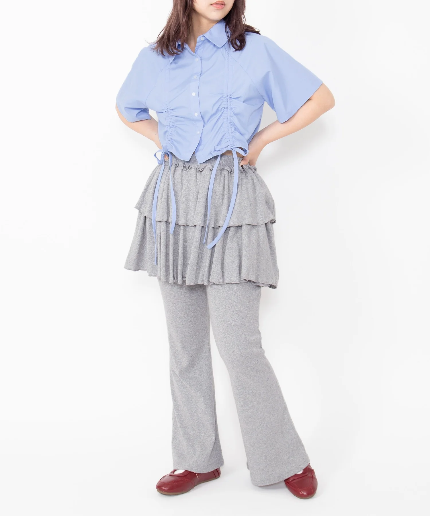 クロップド丈ドロストシャツ - Image 5