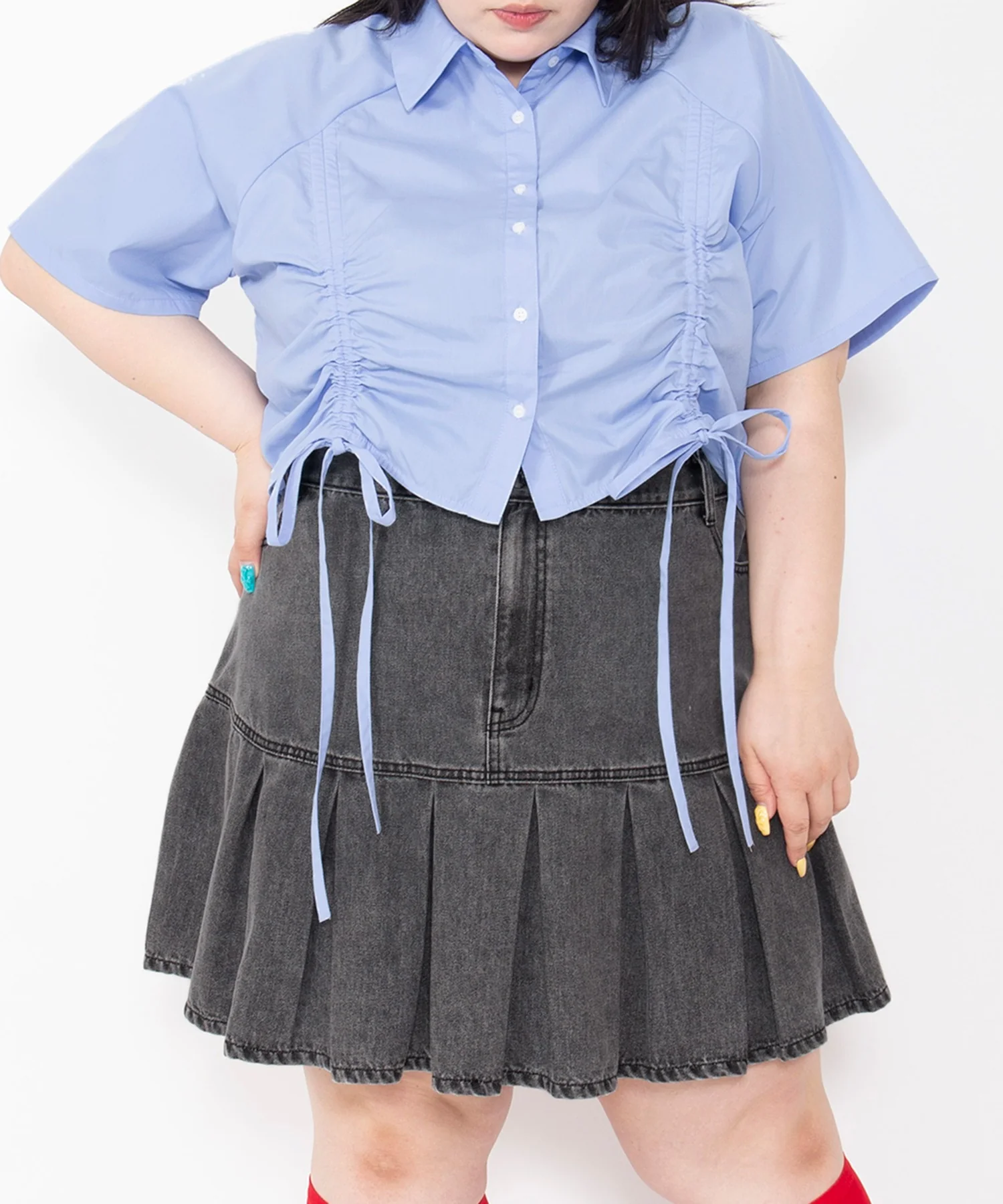 クロップド丈ドロストシャツ - Image 7