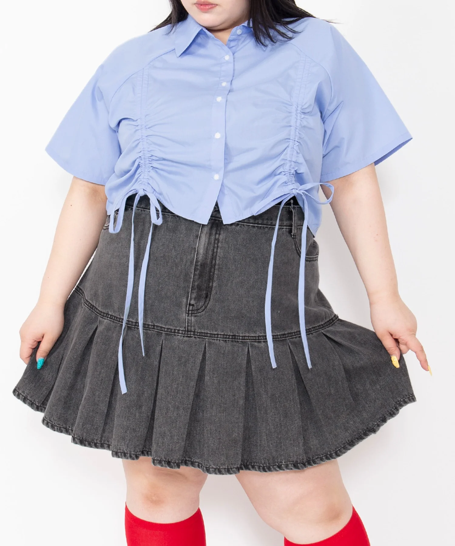 クロップド丈ドロストシャツ - Image 8