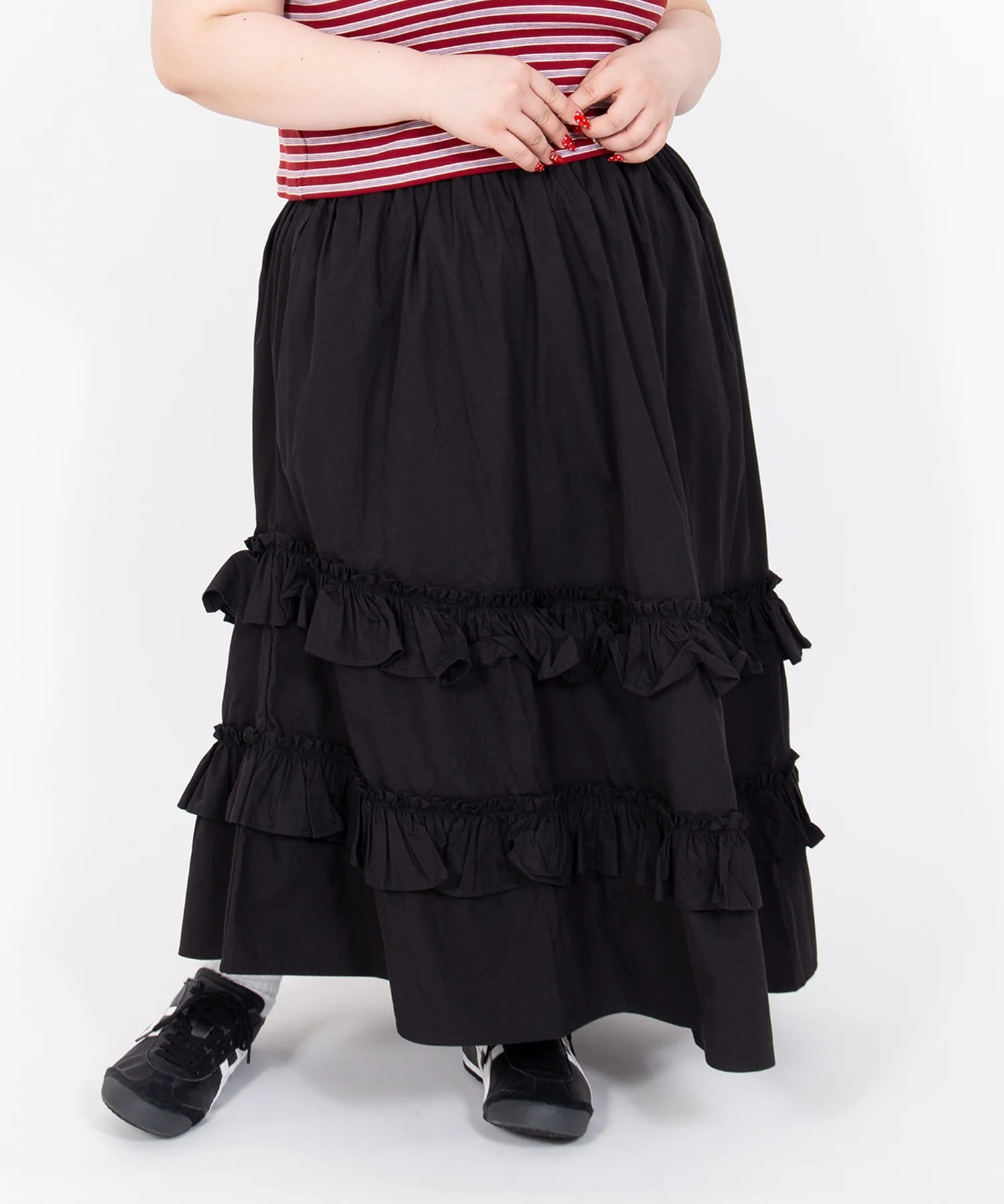 アシンメトリーフリルロングスカート - Image 13