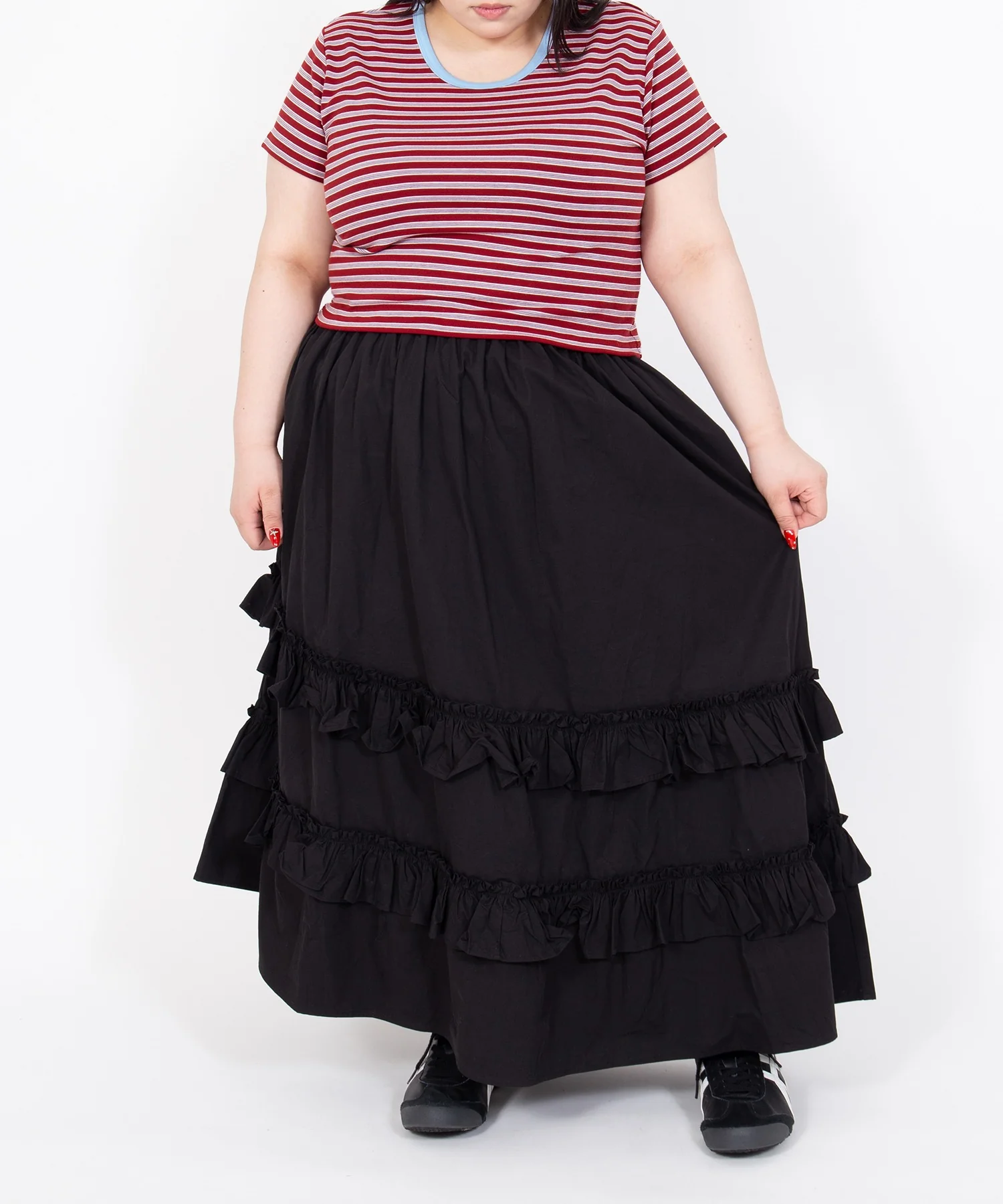 アシンメトリーフリルロングスカート - Image 14