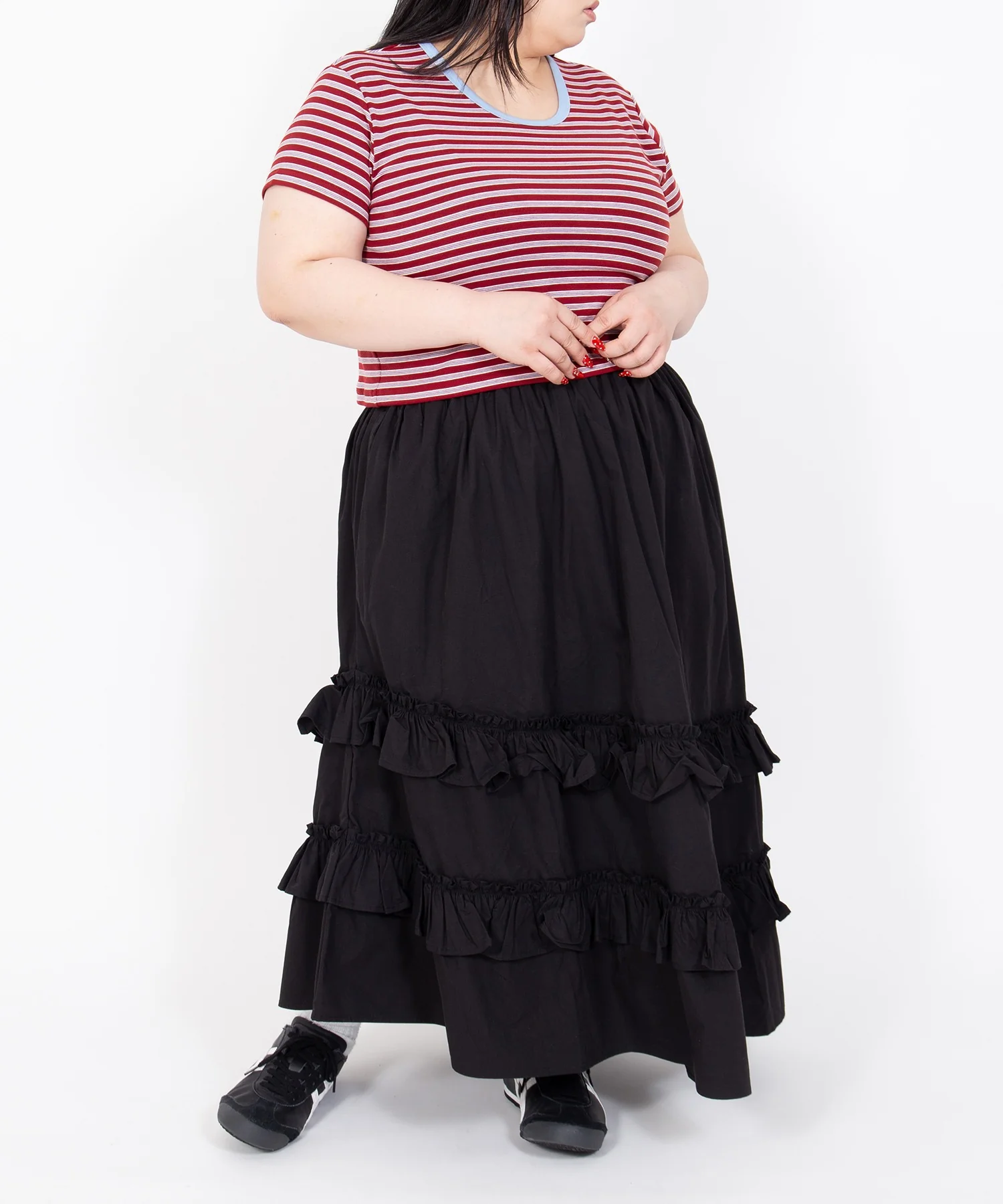 アシンメトリーフリルロングスカート - Image 15