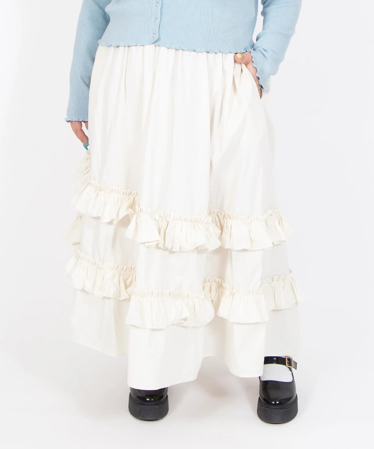 アシンメトリーフリルロングスカート - Image 6