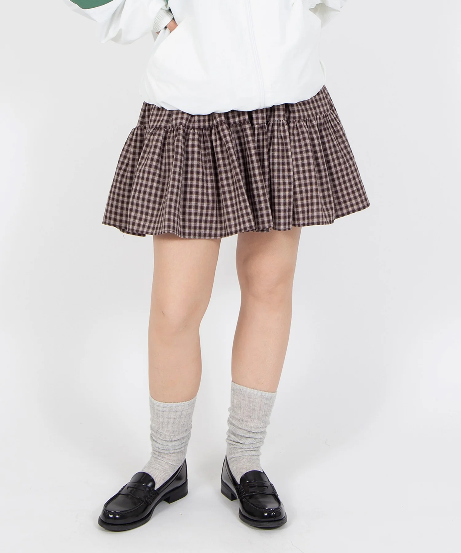 チェックティアードミニスカート - Image 16