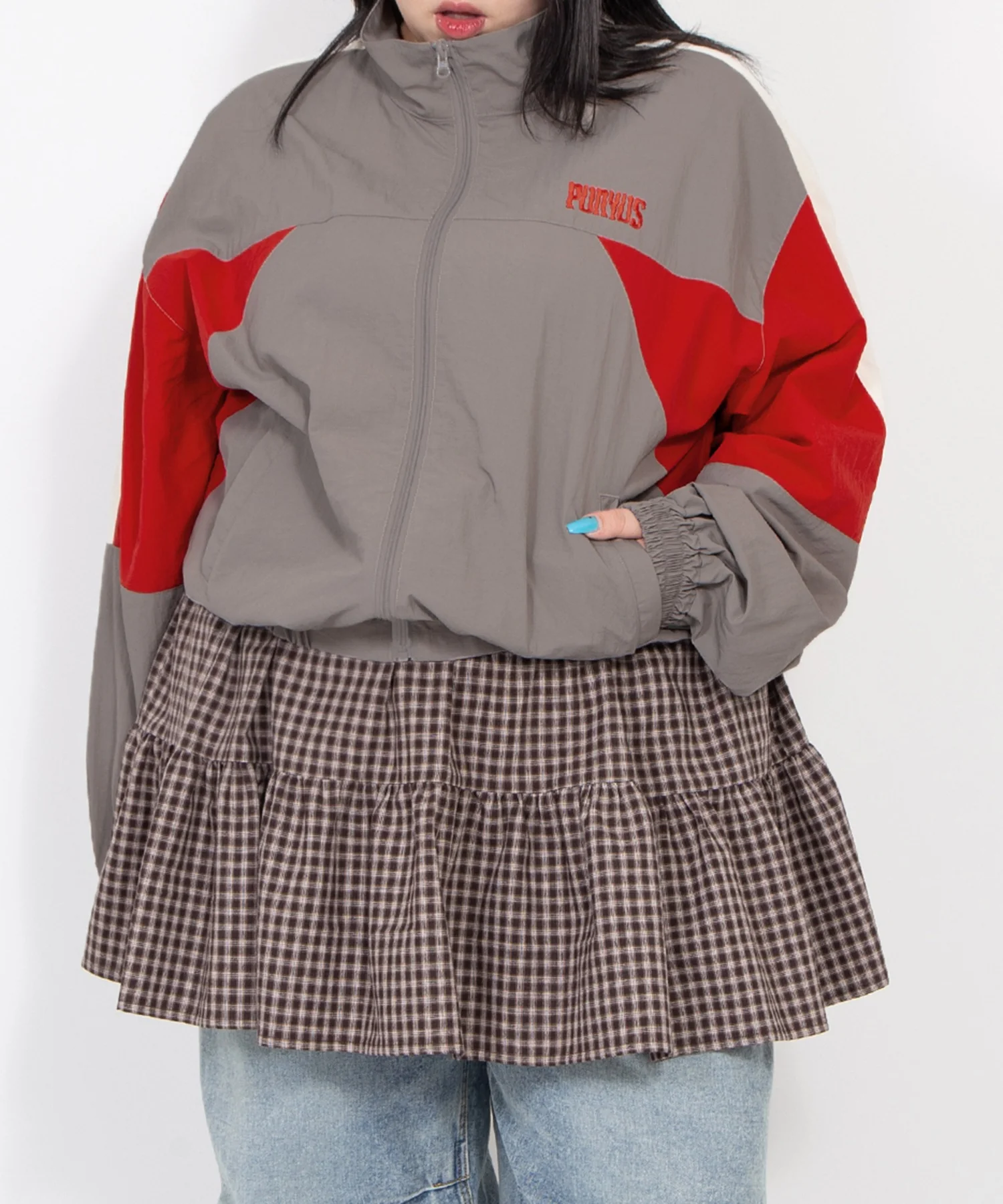 チェックティアードミニスカート - Image 2