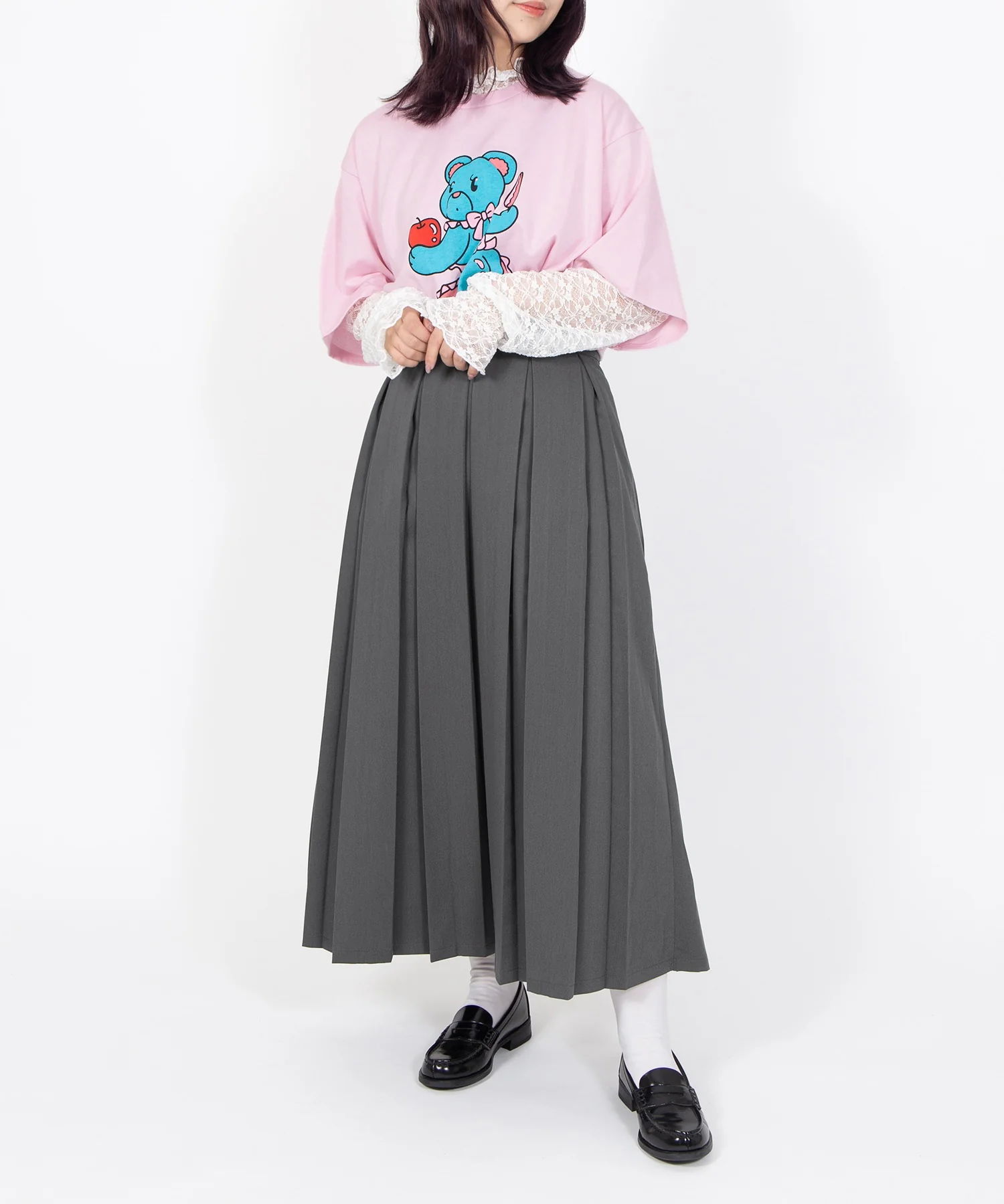 ボックスプリーツロングスカート - Image 8