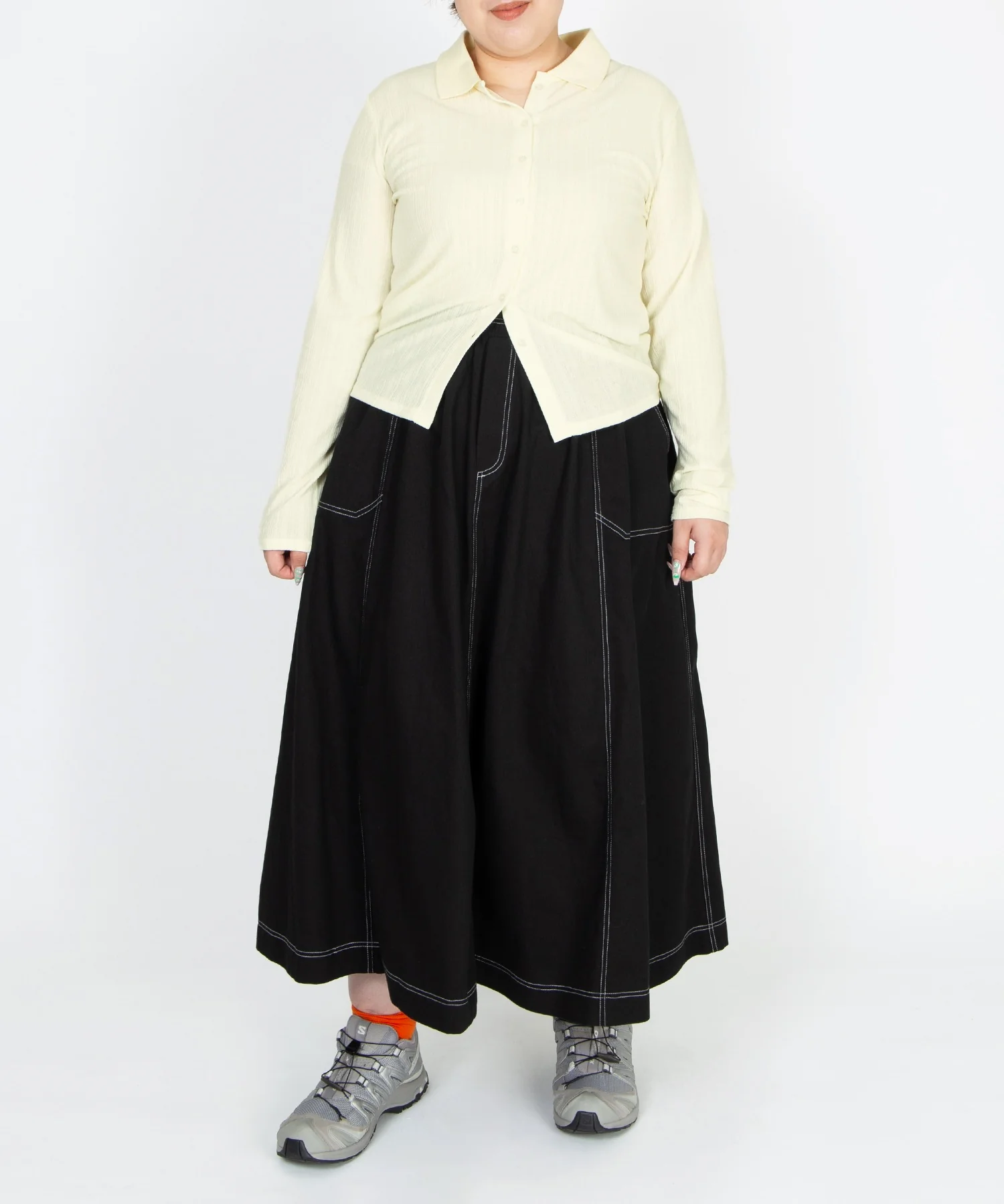 ステッチフレアロングスカート - Image 25