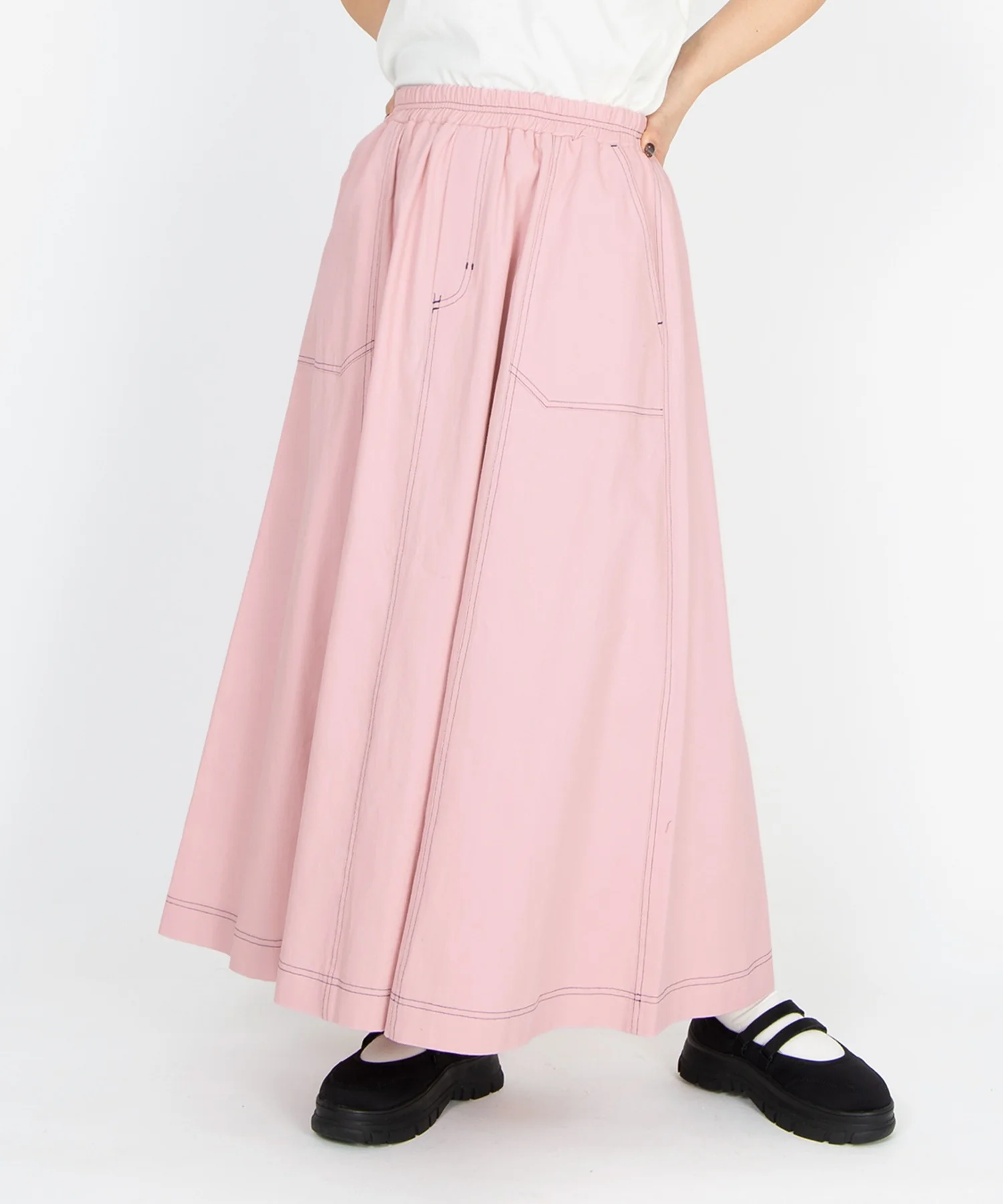 ステッチフレアロングスカート - Image 5