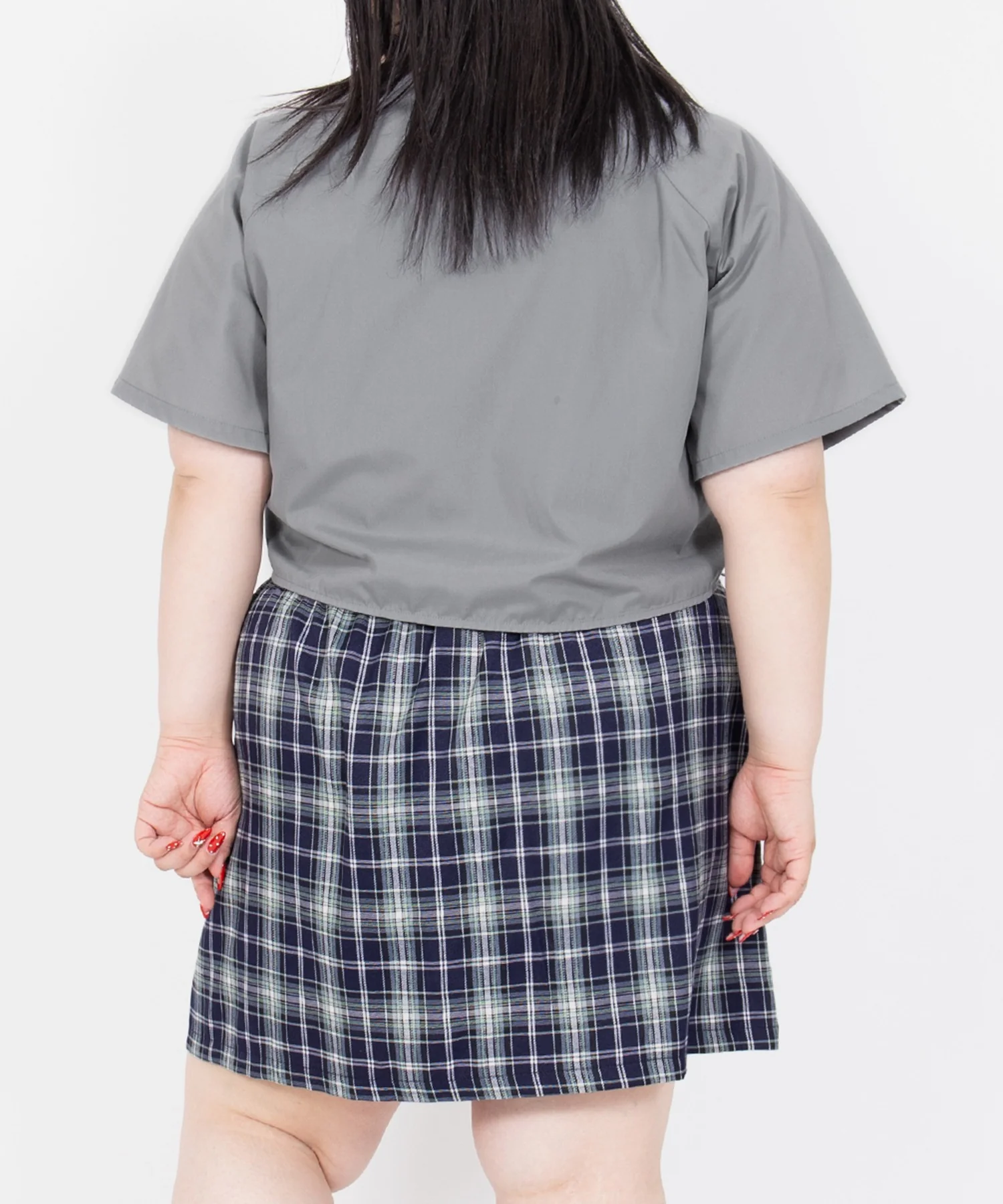 チェック柄ラップミニスカート - Image 15