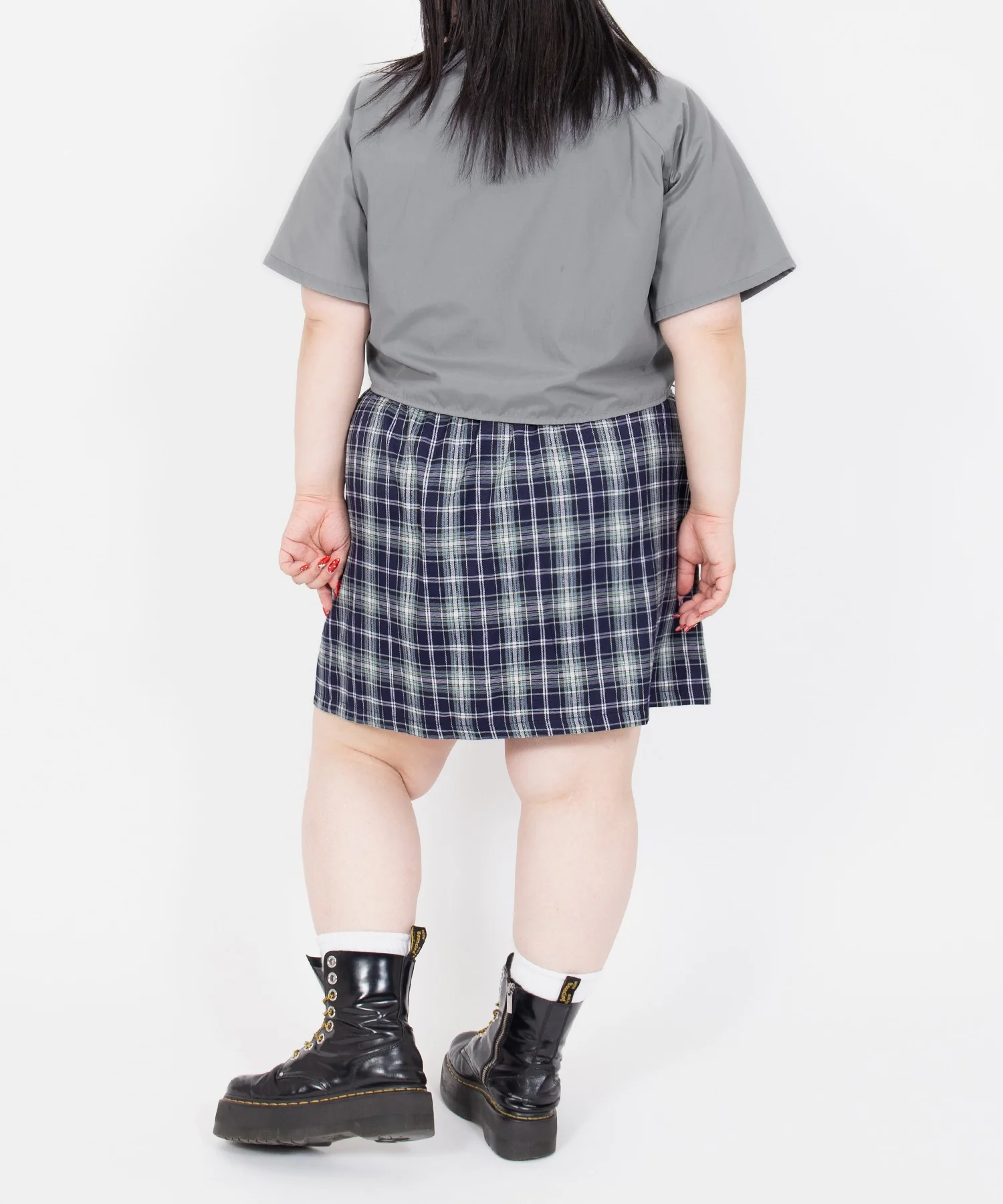 チェック柄ラップミニスカート - Image 18