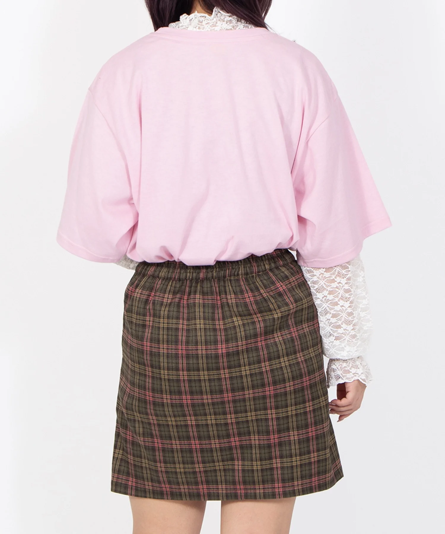 チェック柄ラップミニスカート - Image 5